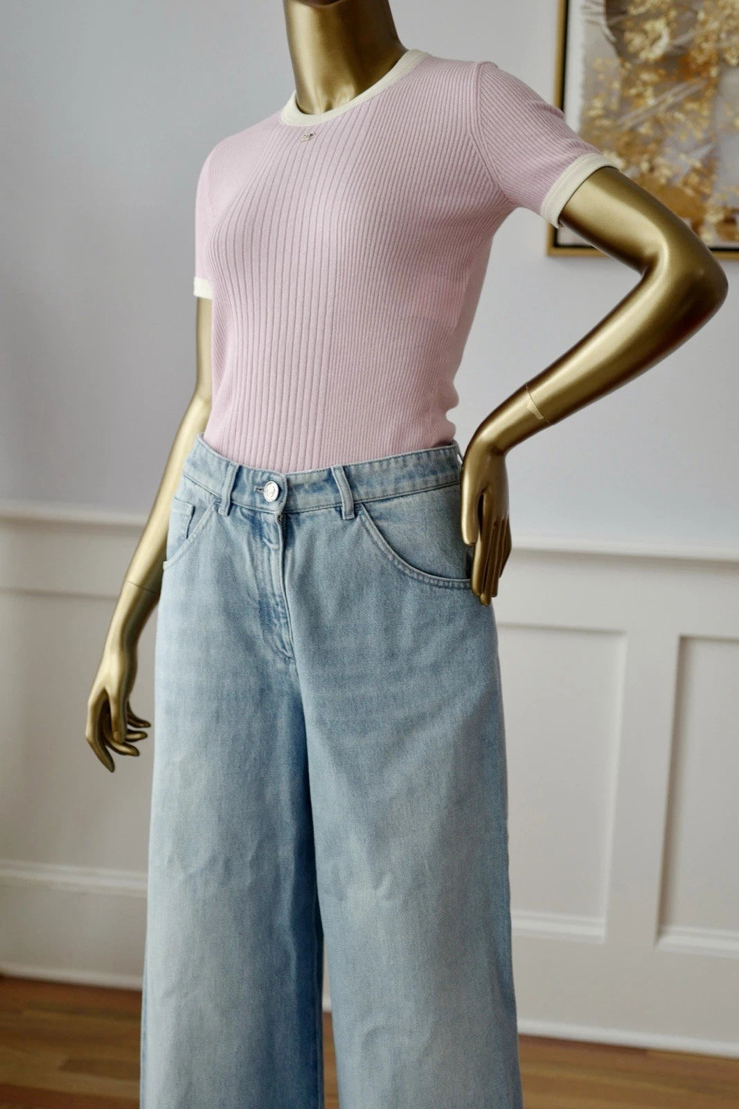 NEW Chanel Coco Beach 2025 Collection T-Shirt Pink size 36