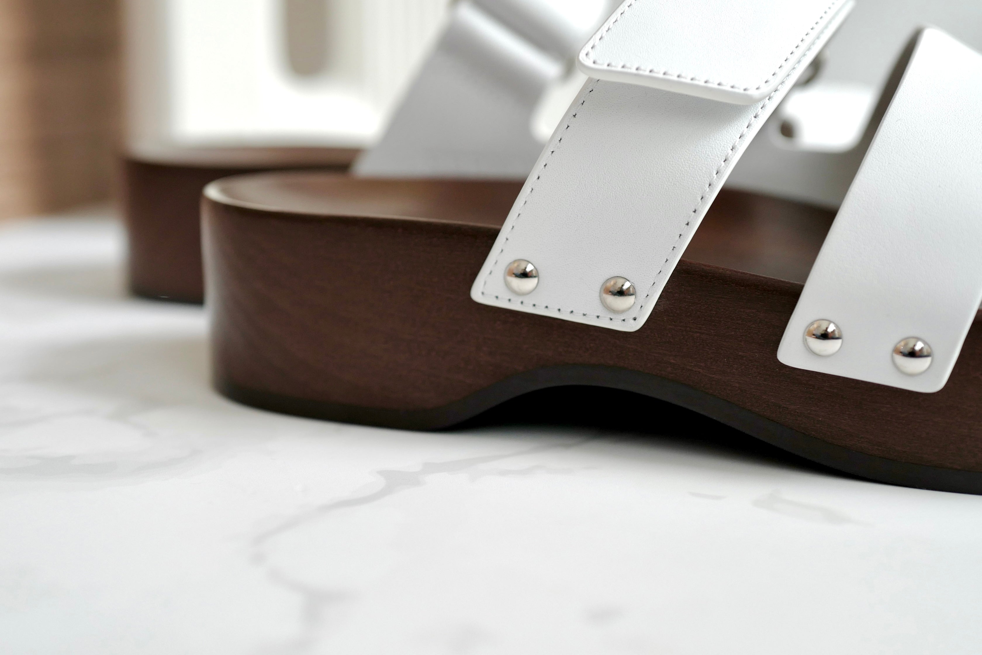 BNIB HERMÈS Kos Veau Women's Clog Blanc/white - Size 37