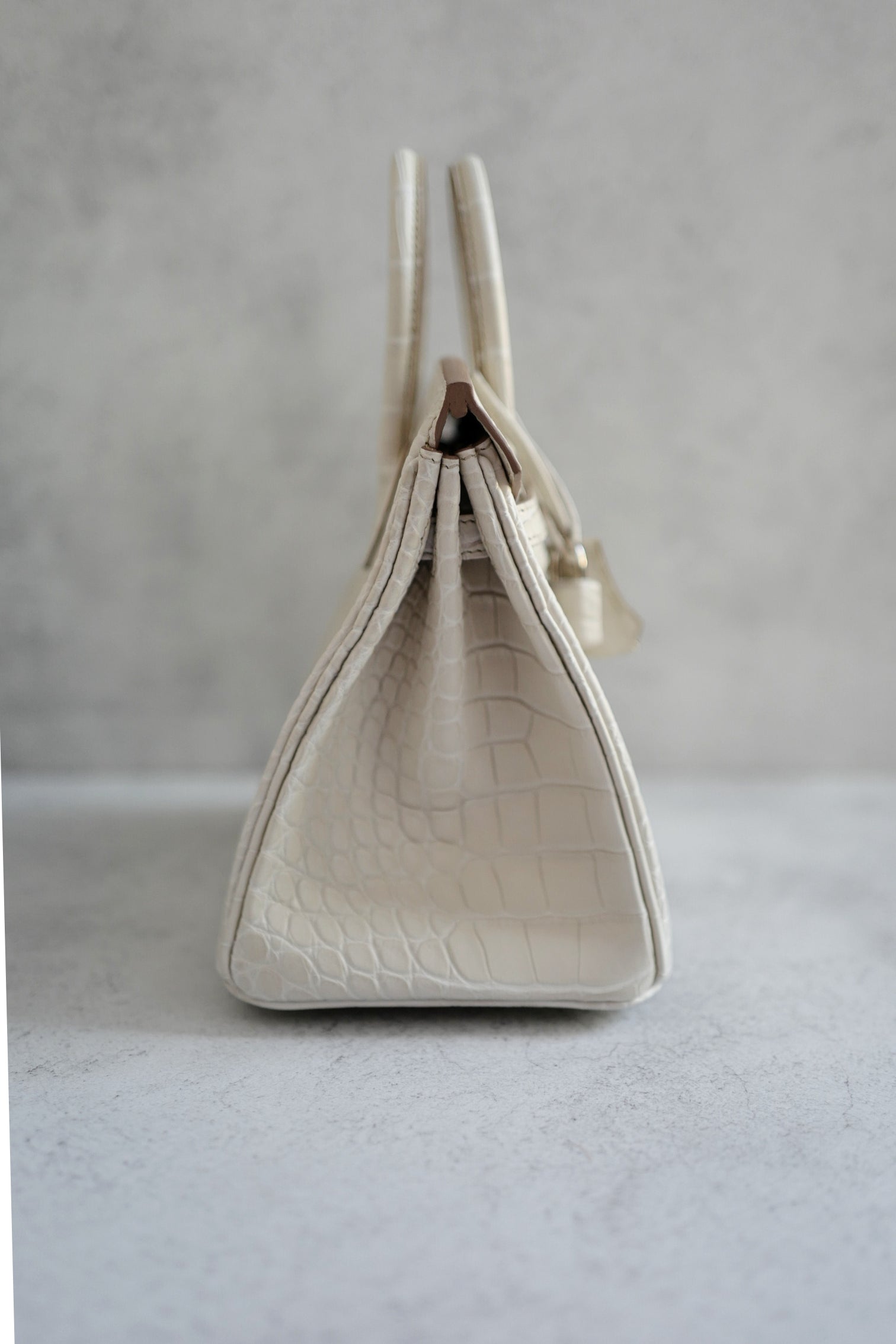 BNIB Hermès Birkin 25 Beton Matte Mississippiensis Alligator Palladium Hardware 2025