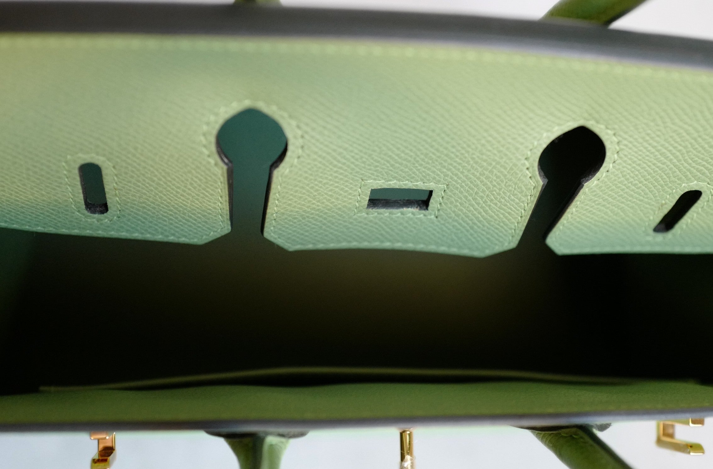 BNIB Hermès Birkin 25 Vert Criquet Epsom Sellier with Gold Hardware