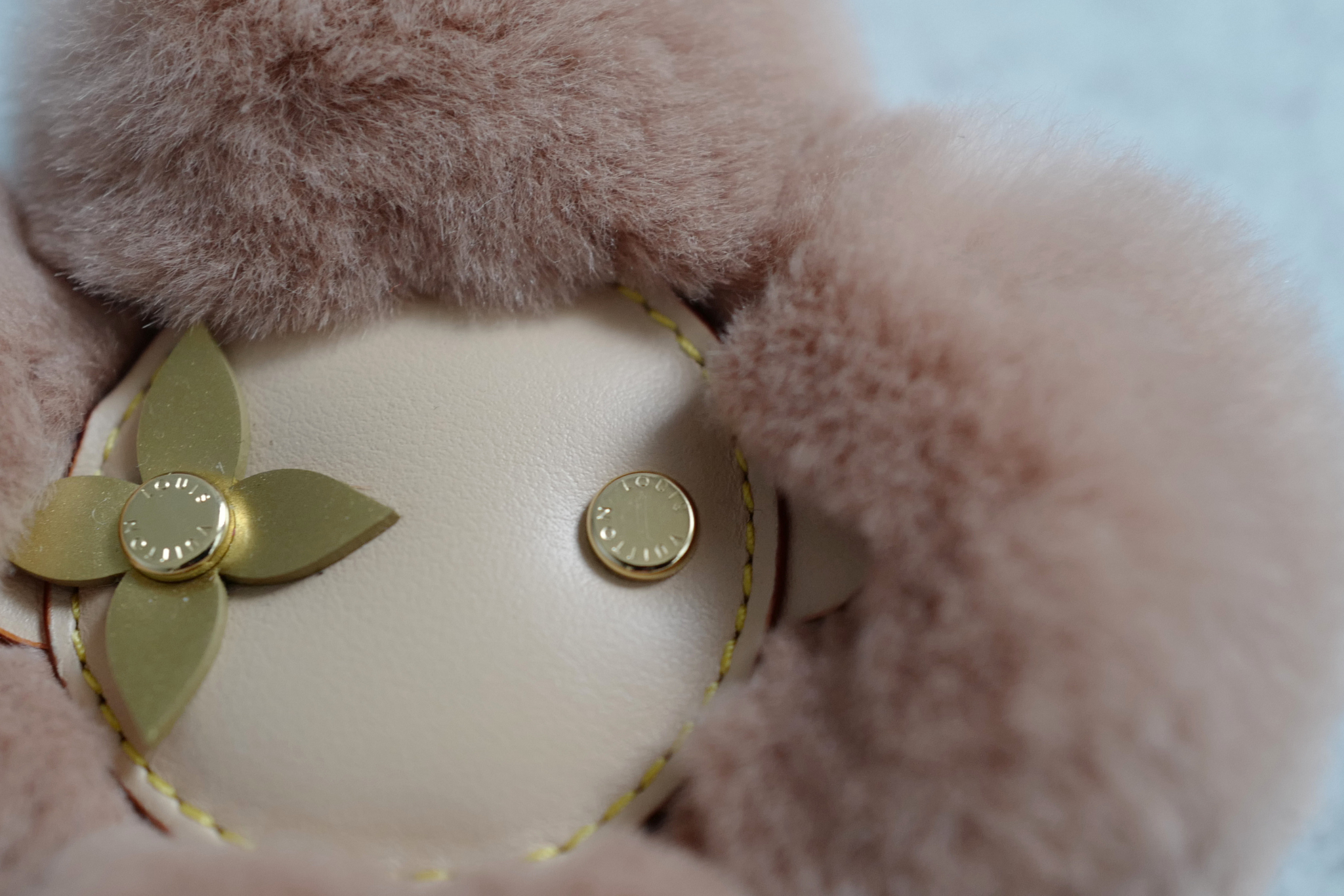 Louis Vuitton Vivienne Fashionista Bag Charm Brown Mink Leather Gold Hardware
