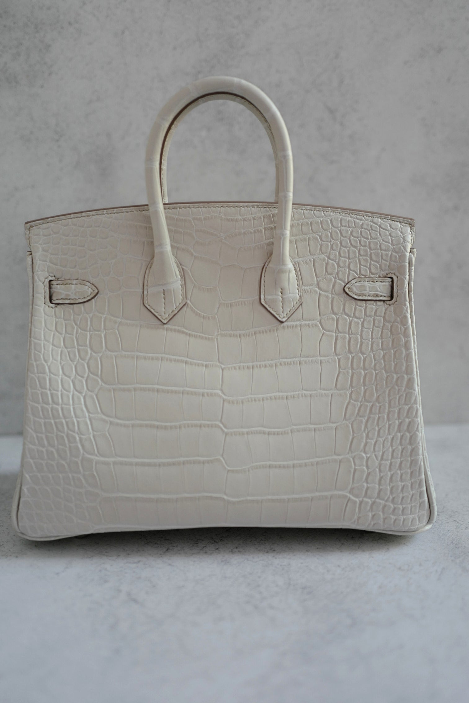BNIB Hermès Birkin 25 Beton Matte Mississippiensis Alligator Palladium Hardware 2025