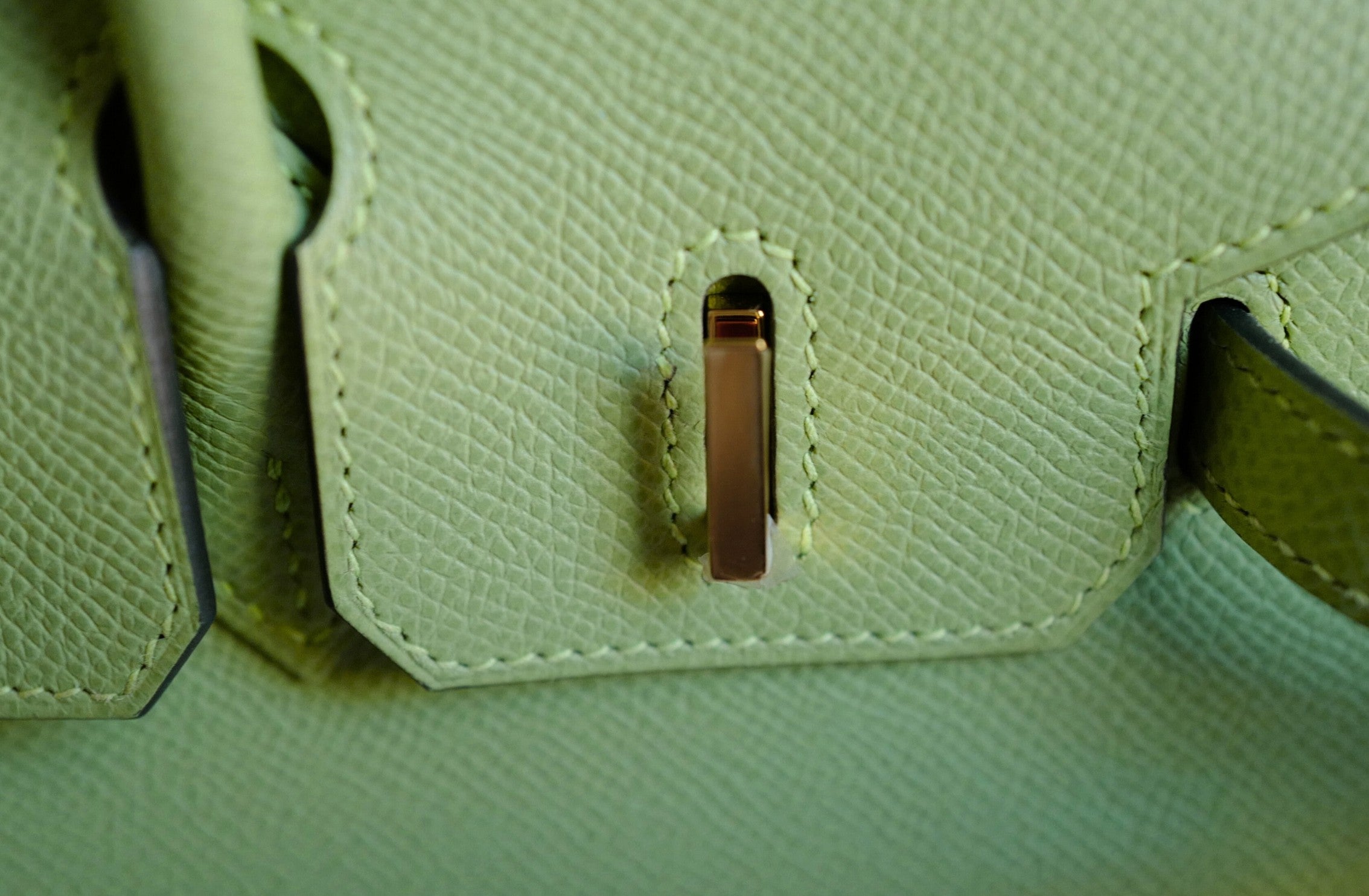 BNIB Hermès Birkin 25 Vert Criquet Epsom Sellier with Gold Hardware