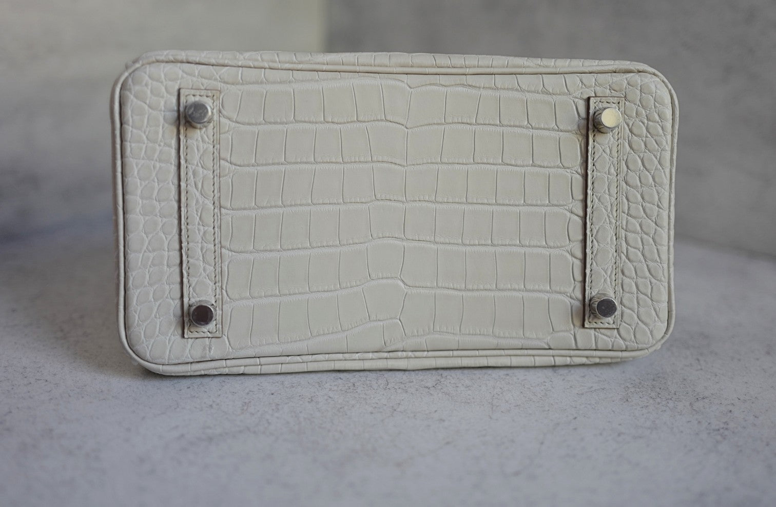 BNIB Hermès Birkin 25 Beton Matte Mississippiensis Alligator Palladium Hardware 2025