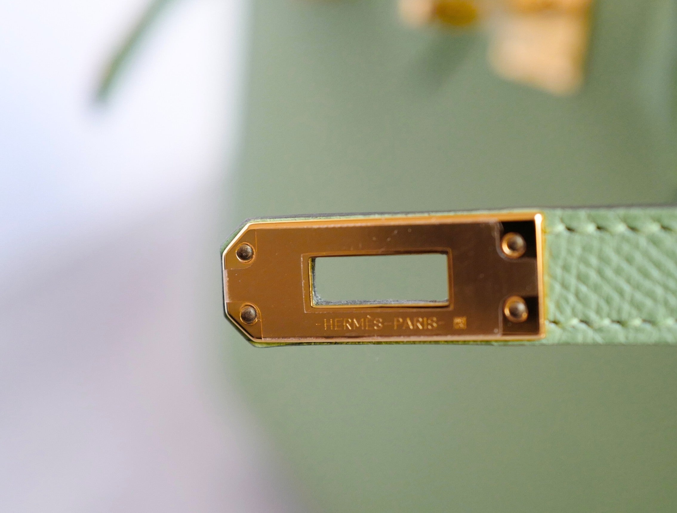 BNIB Hermès Birkin 25 Vert Criquet Epsom Sellier with Gold Hardware