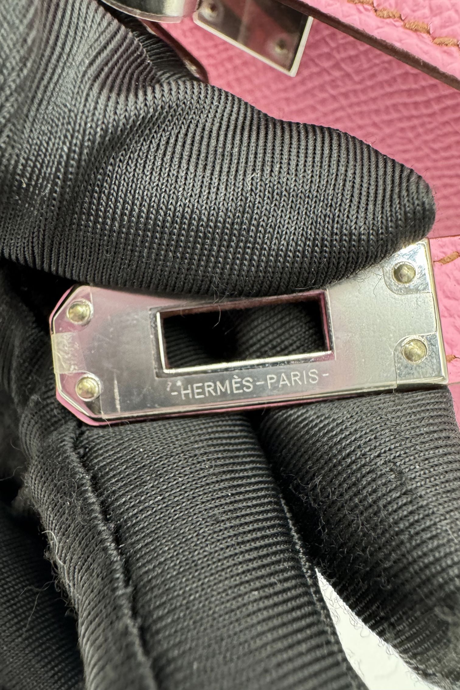 Hermes Mini Kelly 5P Bubblegum Pink Epsom Leather Palladium Hardware