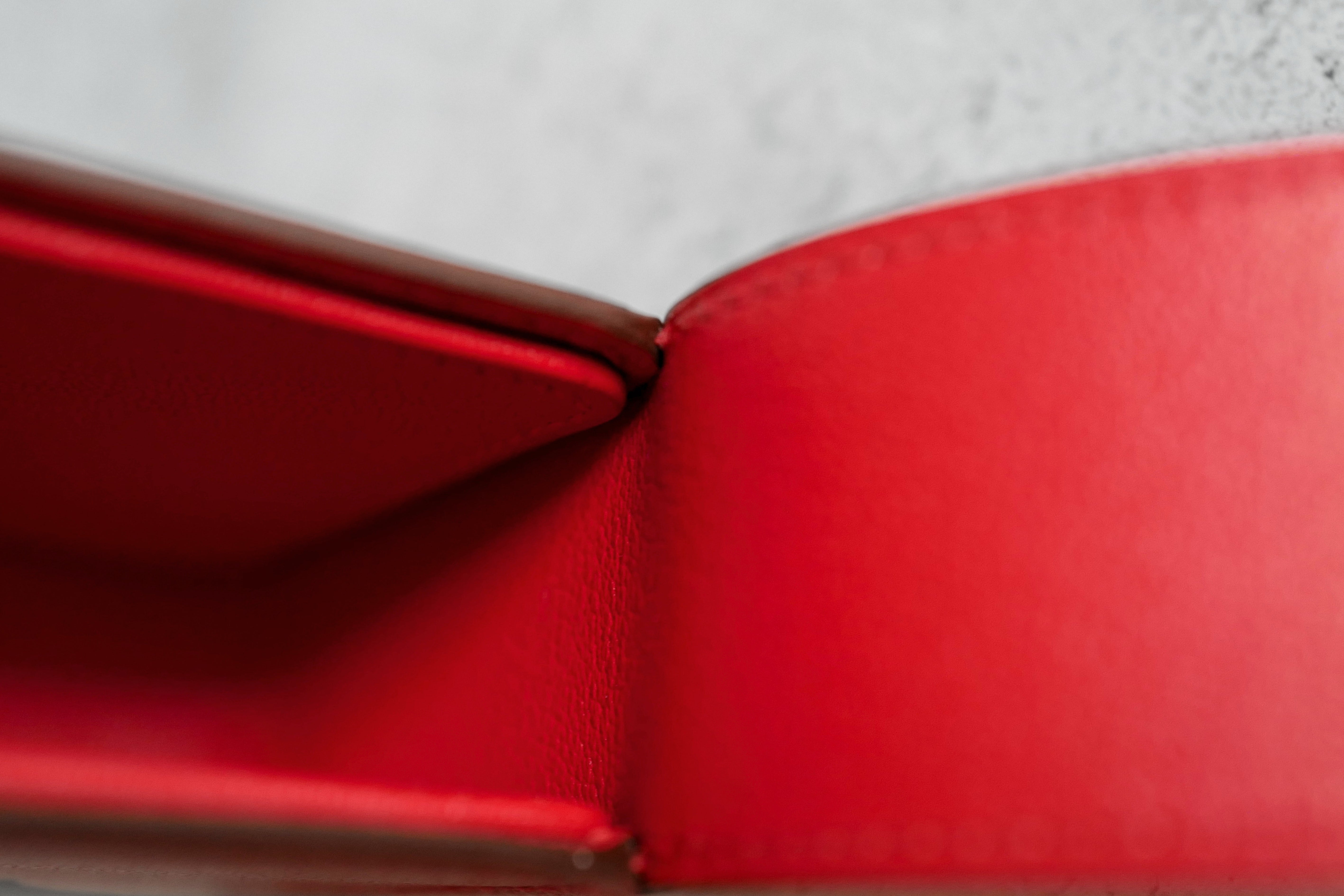 Hermès Clutch Sanglons Rouge de Cœur Chamkila Goatskin Gold Hardware