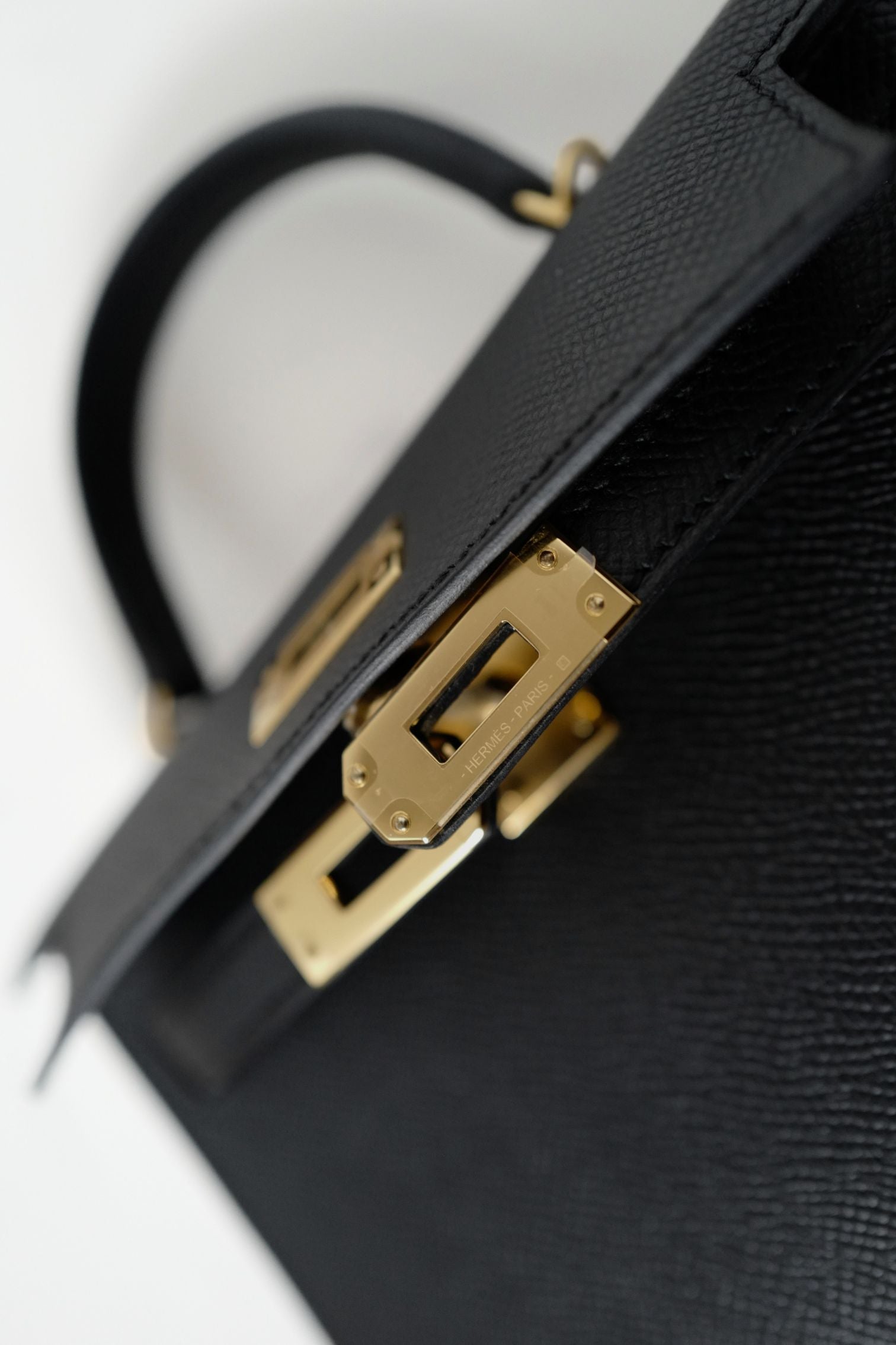 BNIB Hermes Mini Kelly Black Epsom Leather Gold Hardware G Stamp 2026