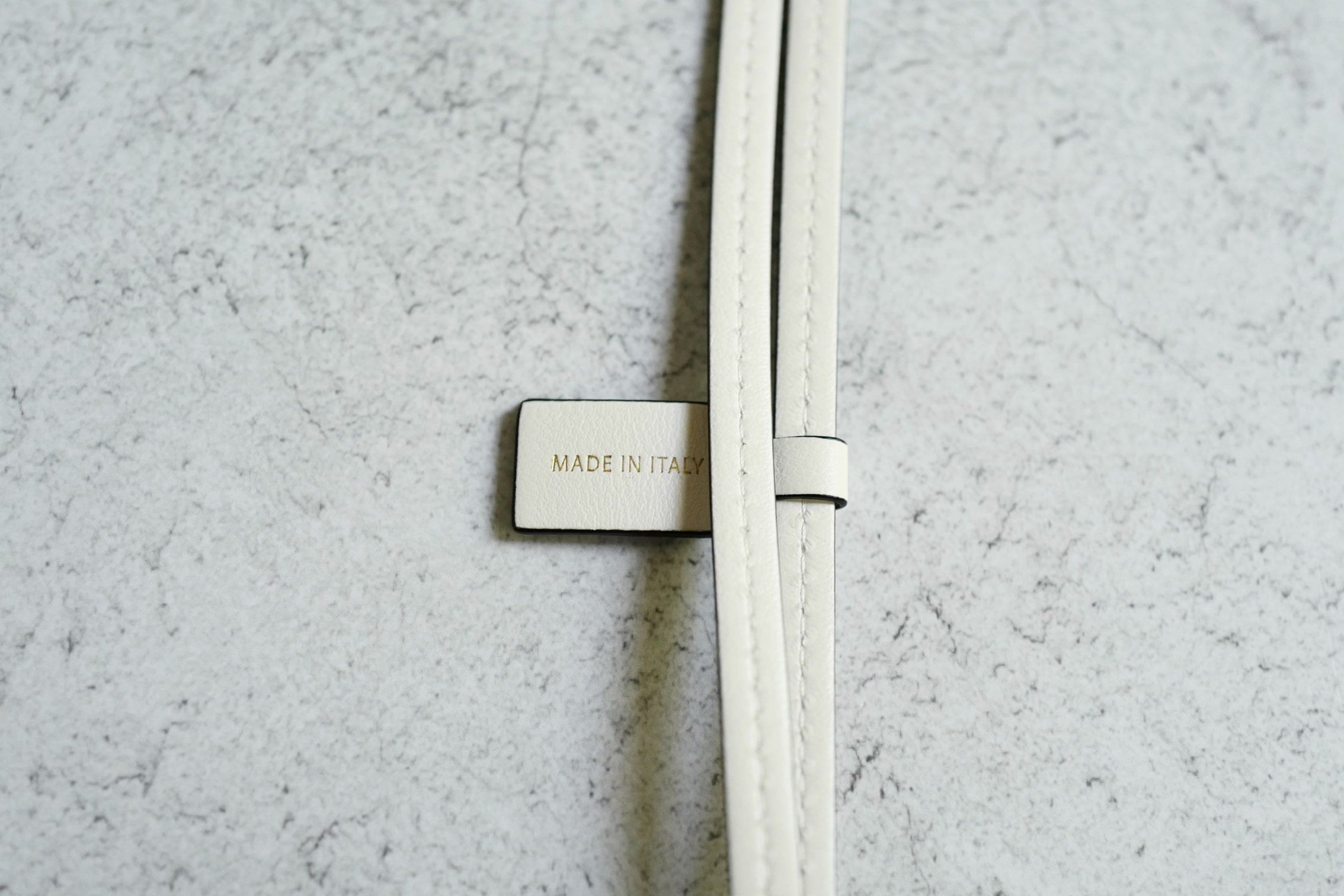 Chanel 26S Mini Bag Charm White Lambskin Leather