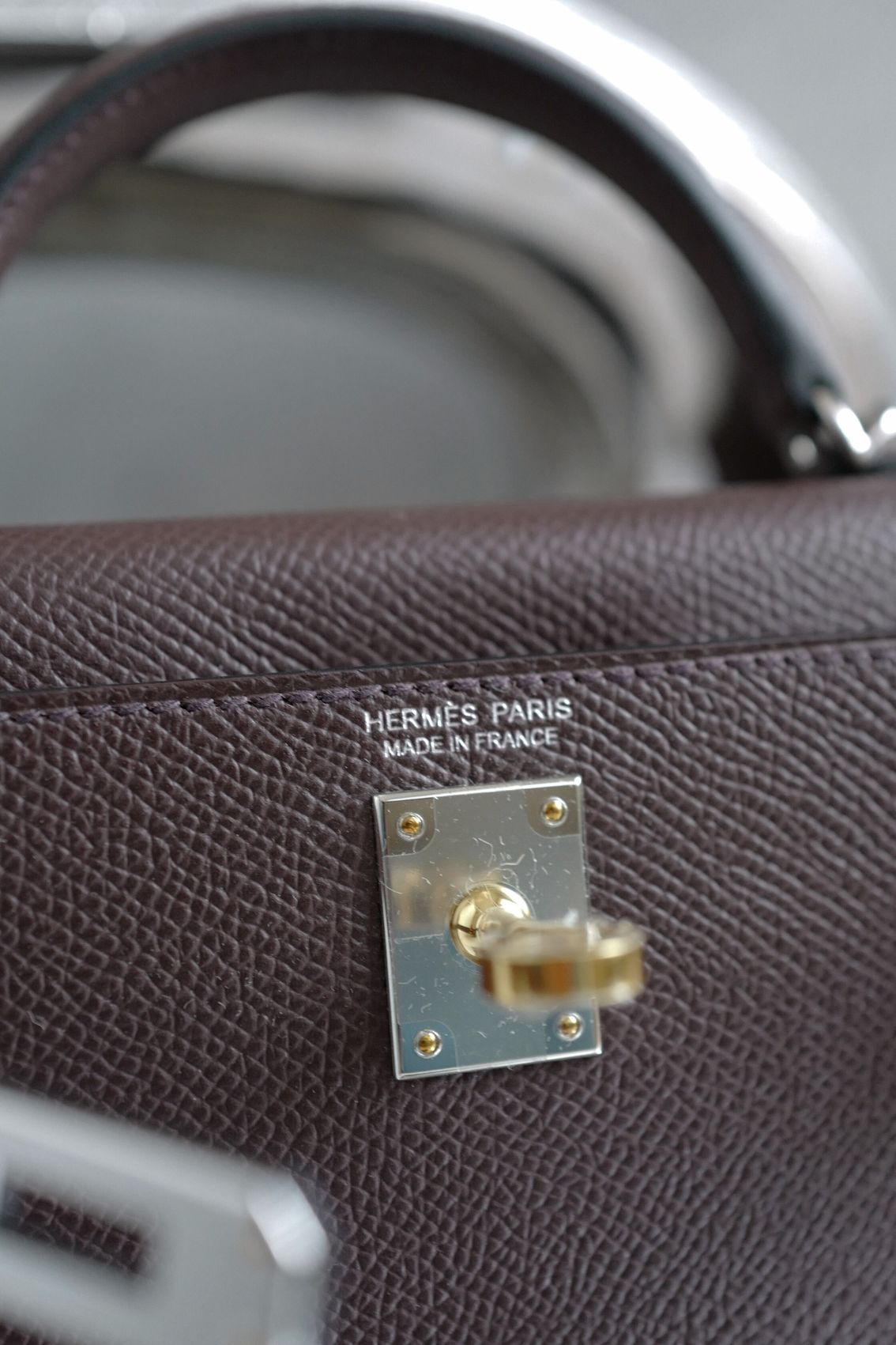 NEW Hermès Kelly 20 Rouge Sellier Epsom Leather Electrum Hardware K Stamp