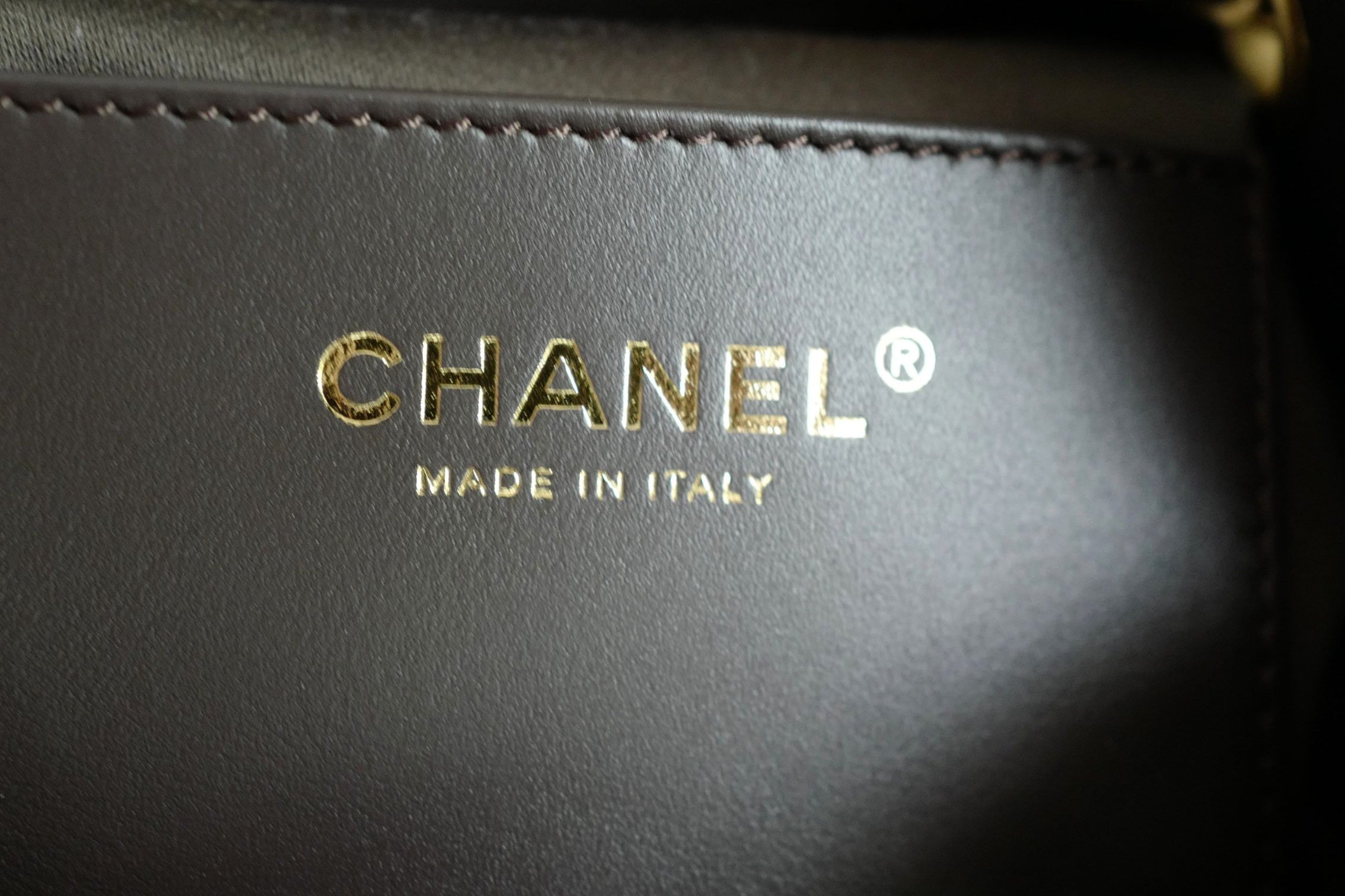 Chanel 26C Mini Hobo Dark Brown Suede Calfskin Gold Hardware