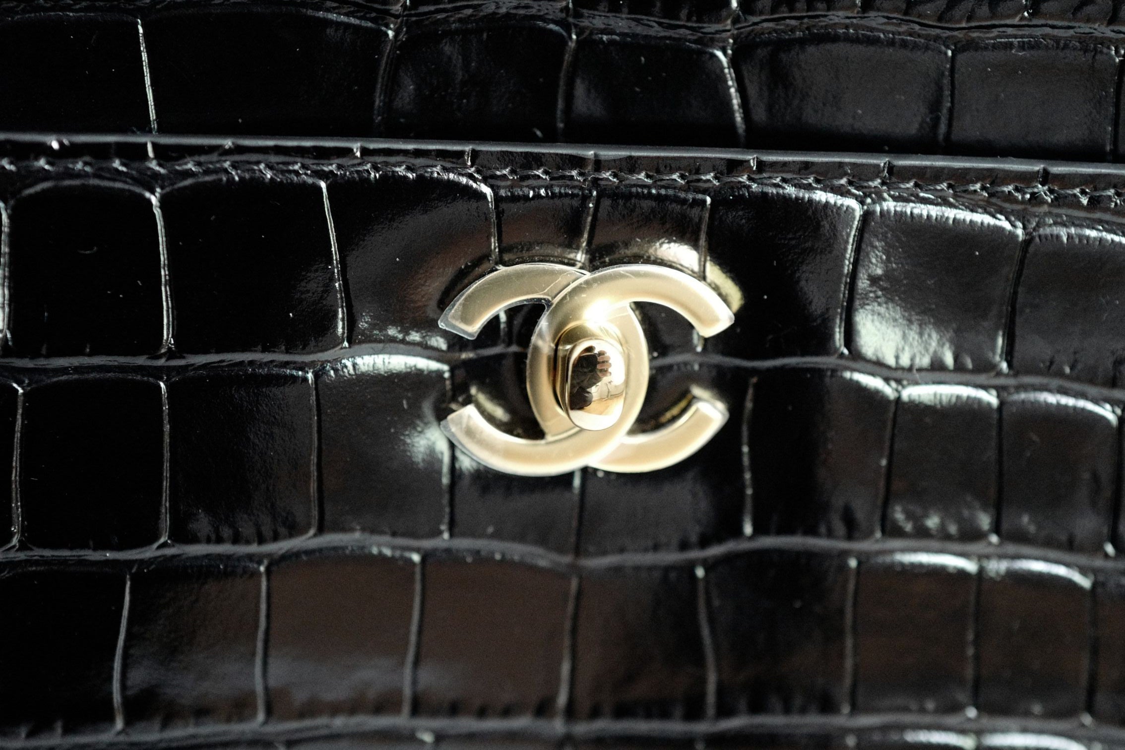 Chanel 26S Matthieu Blazy's Small Tote Black Crocodile Embossed Calfskin GHW