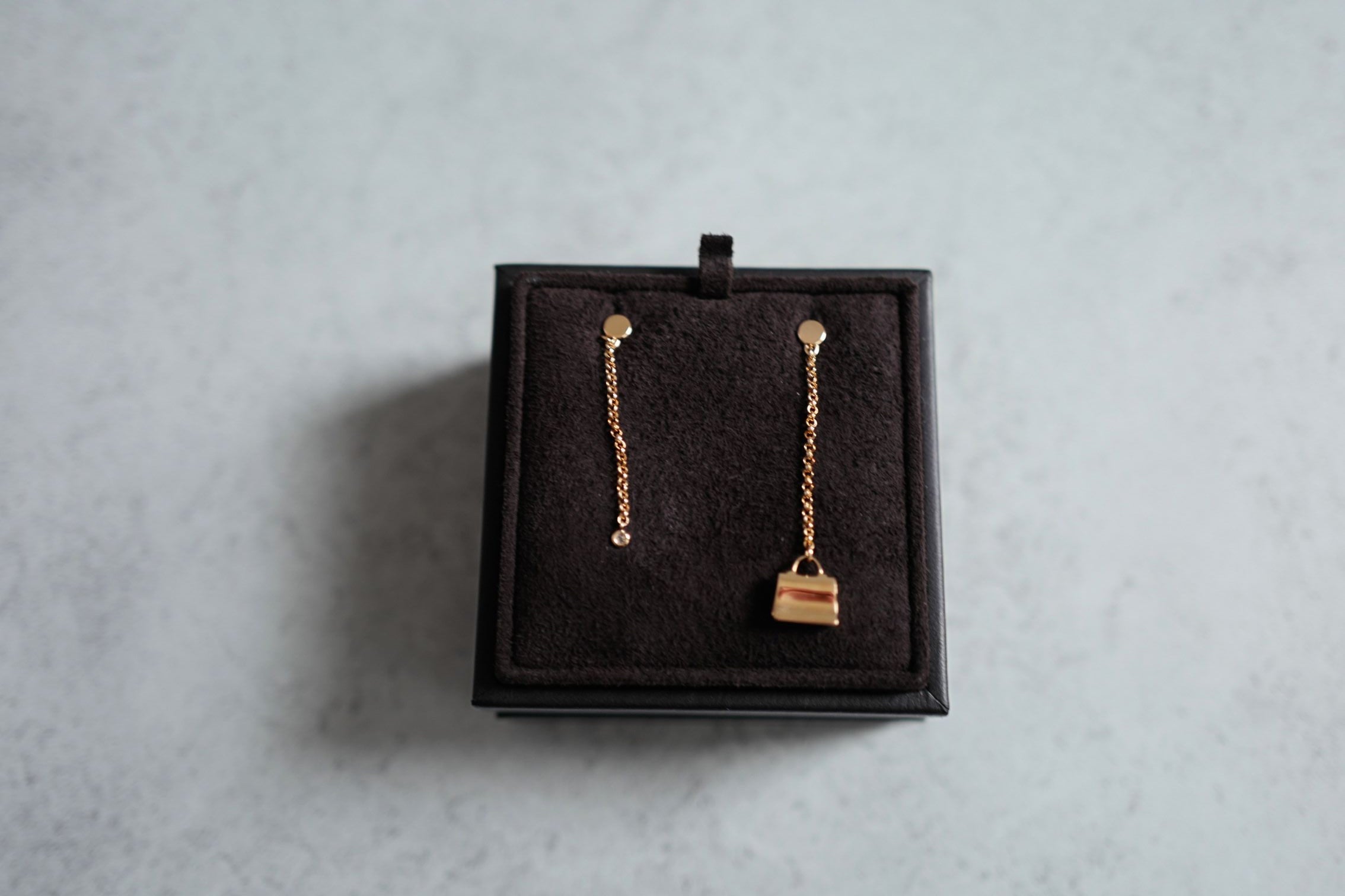 Hermes 18K Chaine Amulette Kelly Diamonds Rose Gold Ear Studs Earrings BNIB $10K
