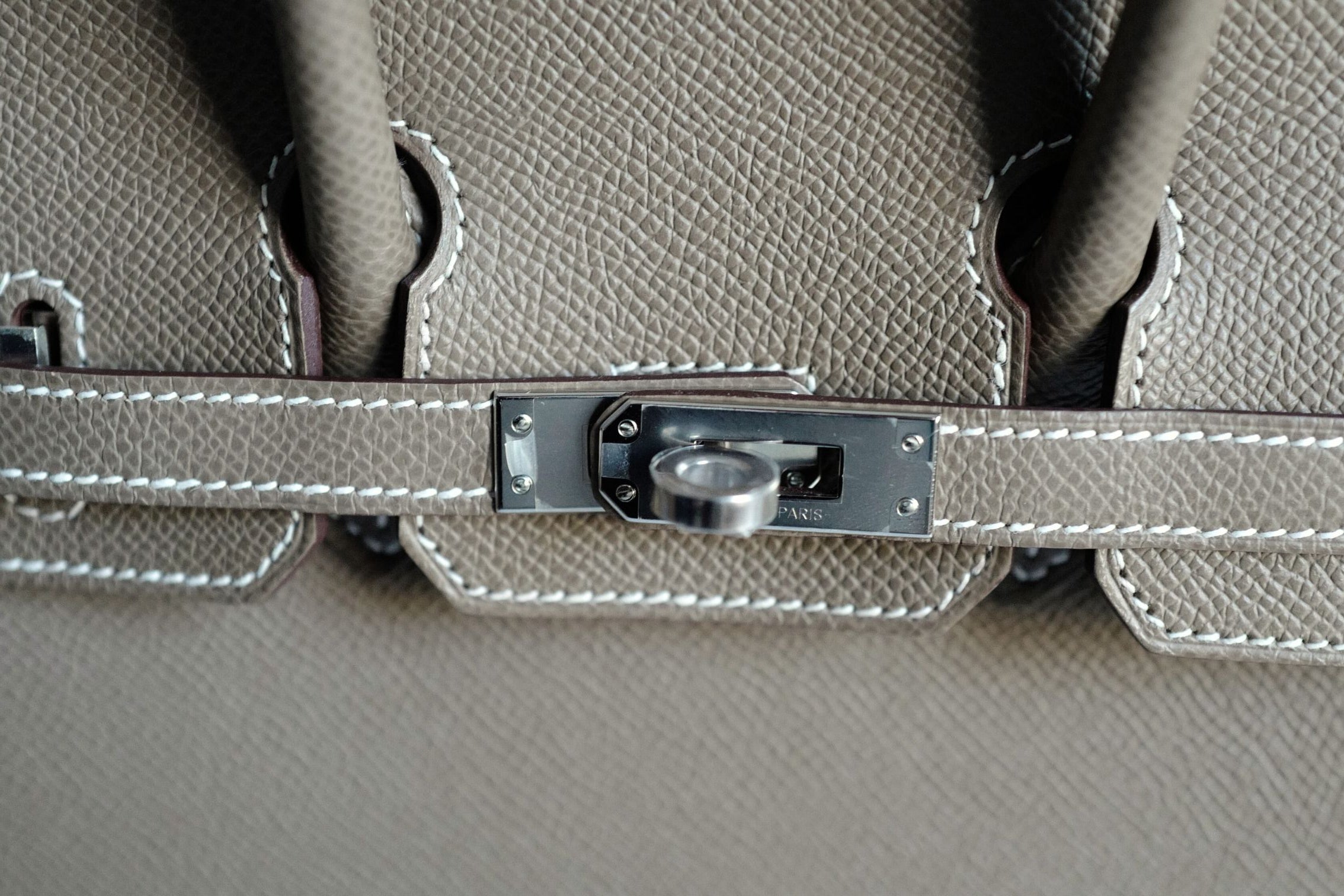 Hermès Birkin 25 Etoupe Epsom Sellier Palladium Hardware