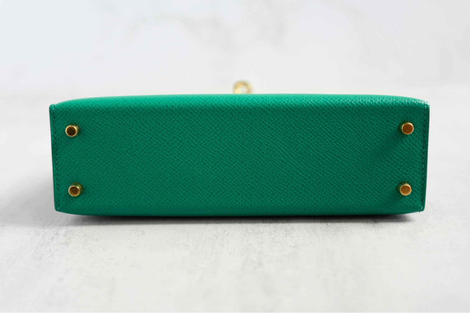 Hermès Mini Kelly 20 Vert Jade Epsom Leather Gold Hardware Z
