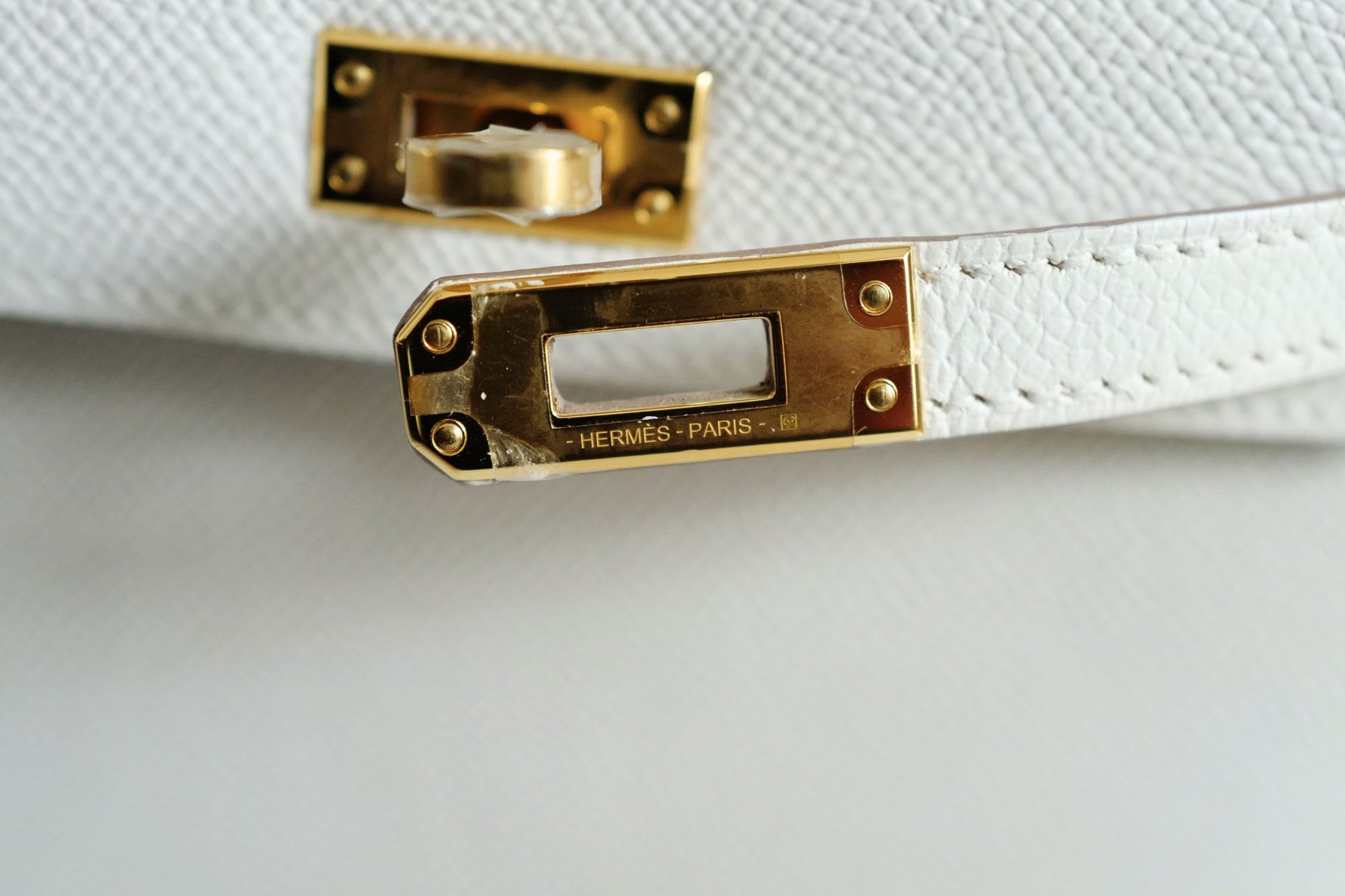 Hermès Mini Kelly 20 Gris Pale Epsom Leather Gold Hardware