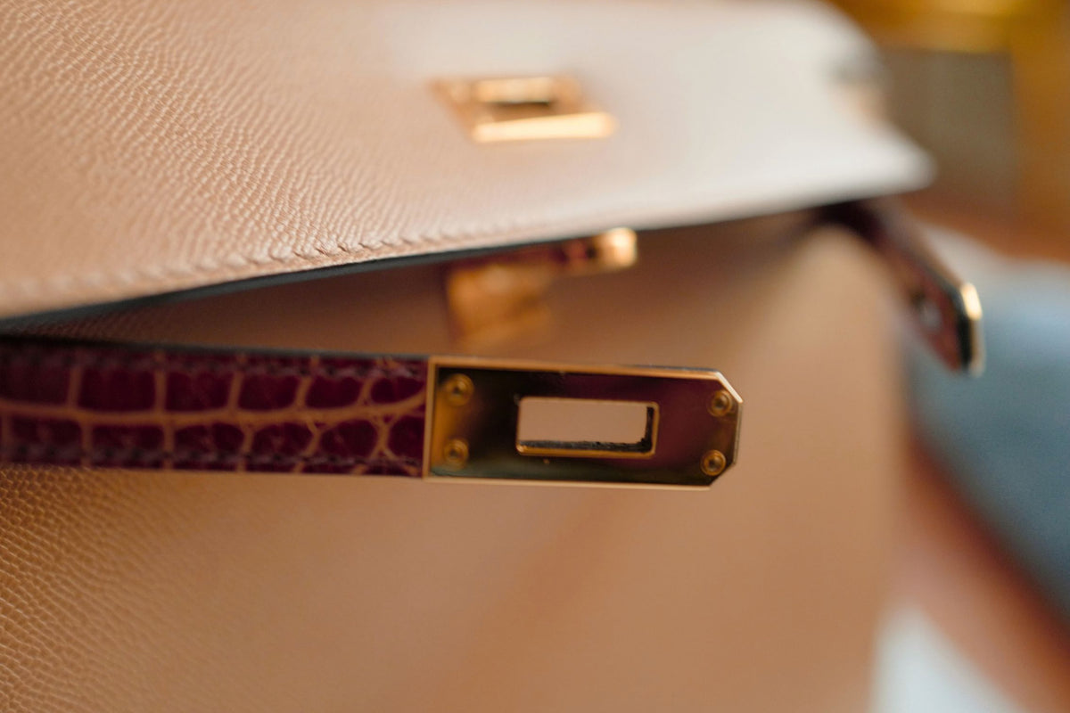 Hermes Kelly 25 Touch Chai/Miel Veau Madame Sellier Gold Hardware