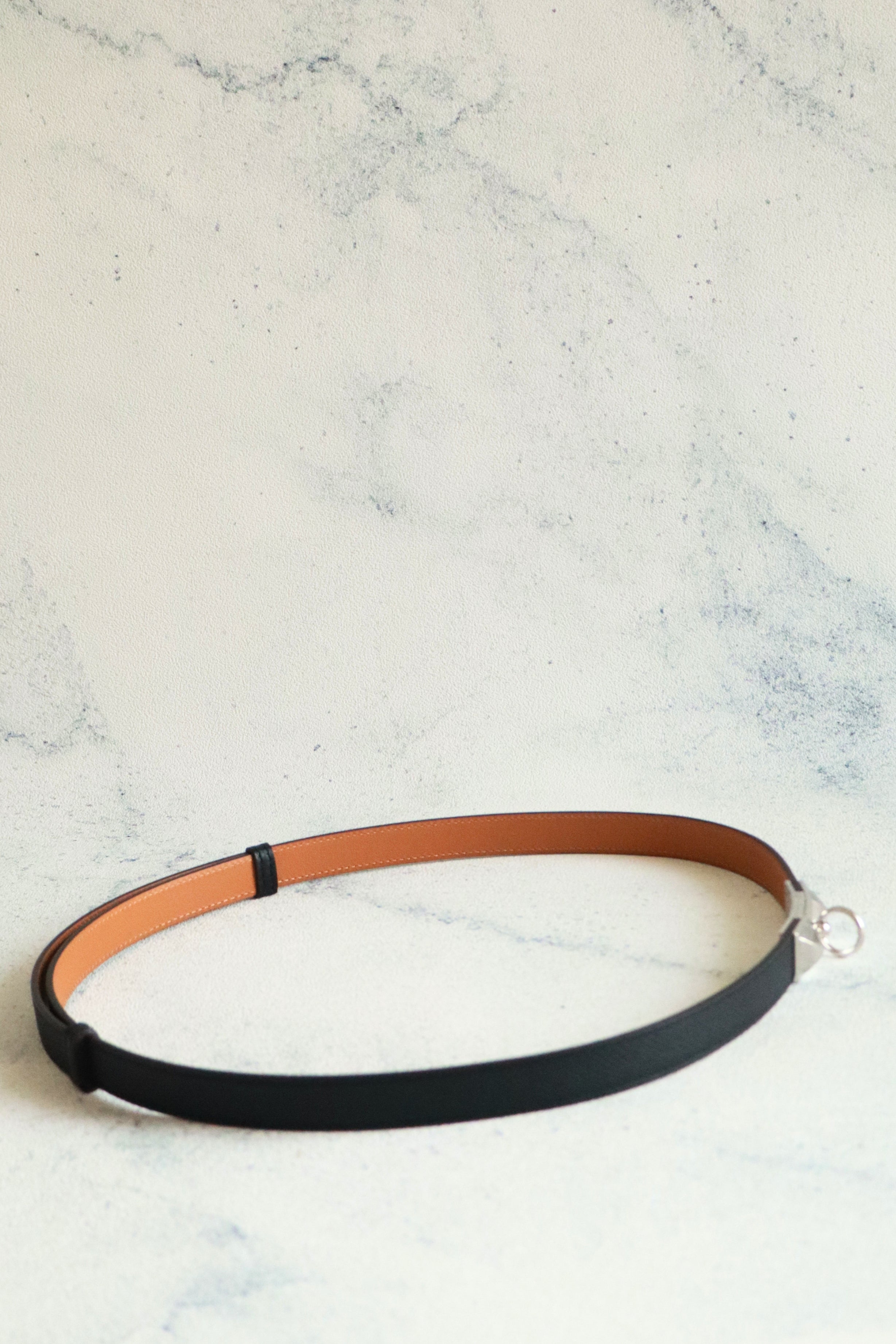 BNIB Hermes Rivale 18 Belt Epsom in Noir Palladium Hardware 2026