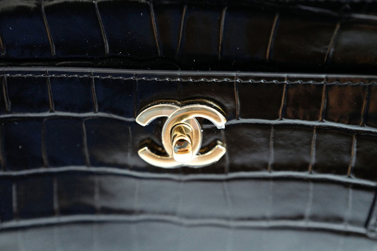 NEW Chanel 26K Small Tote Black Crocodile Embossed Calfskin GHW Matthieu Blazy's