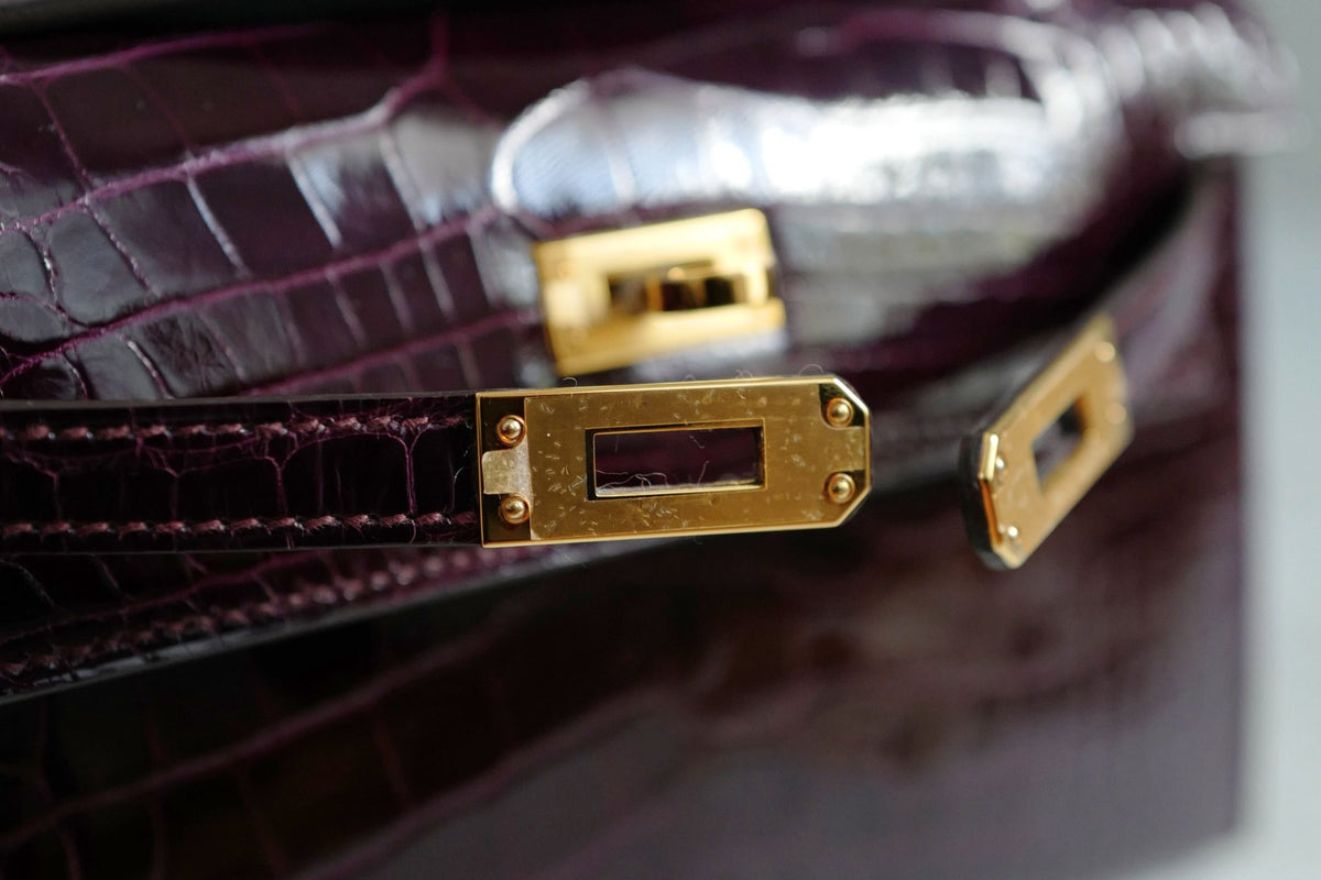 Hermes Kelly Pochette Bordeaux Mississippiens Alligator GHW G Stamp 2026