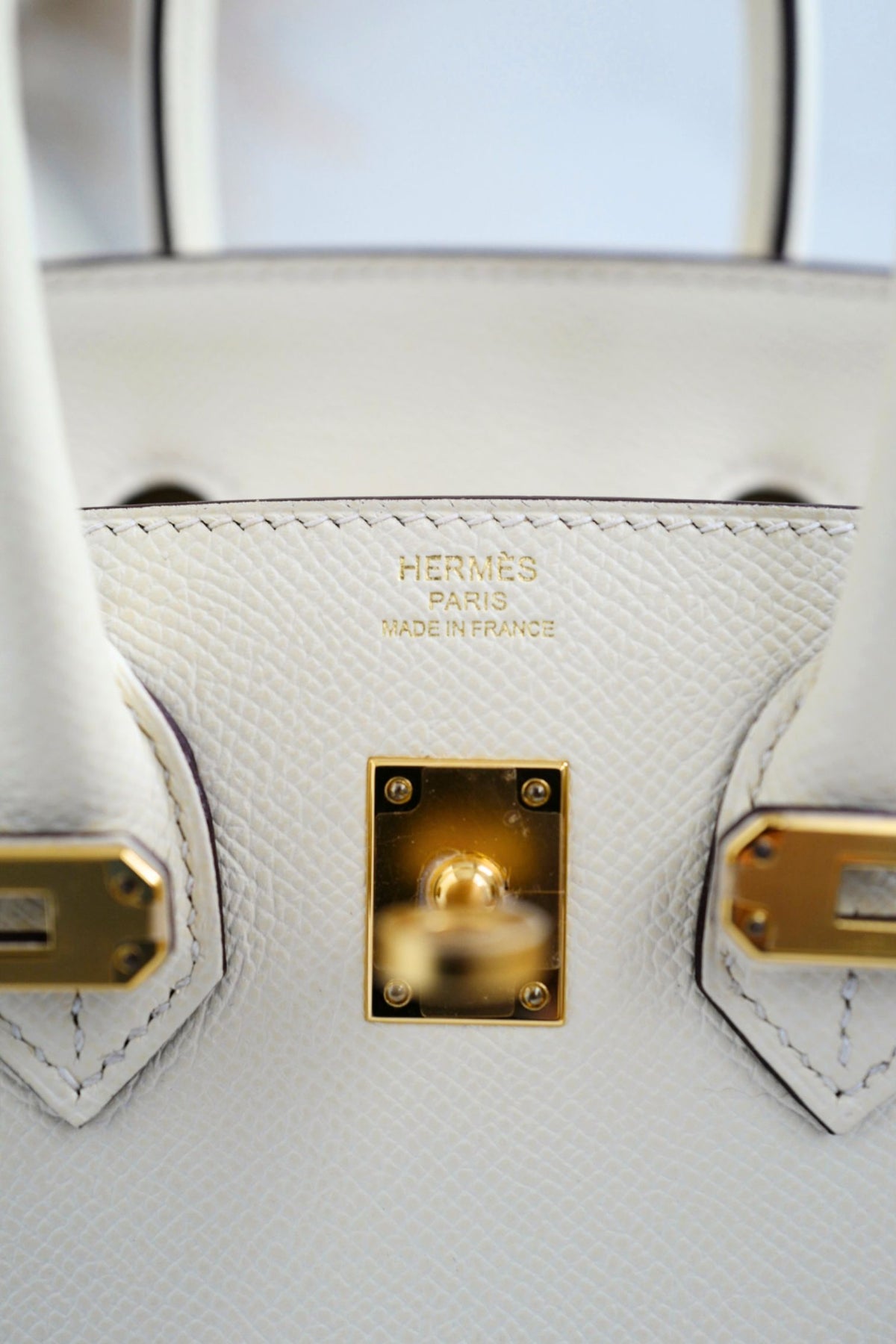 Hermes Birkin 25 Nata Epsom Sellier Gold Hardware