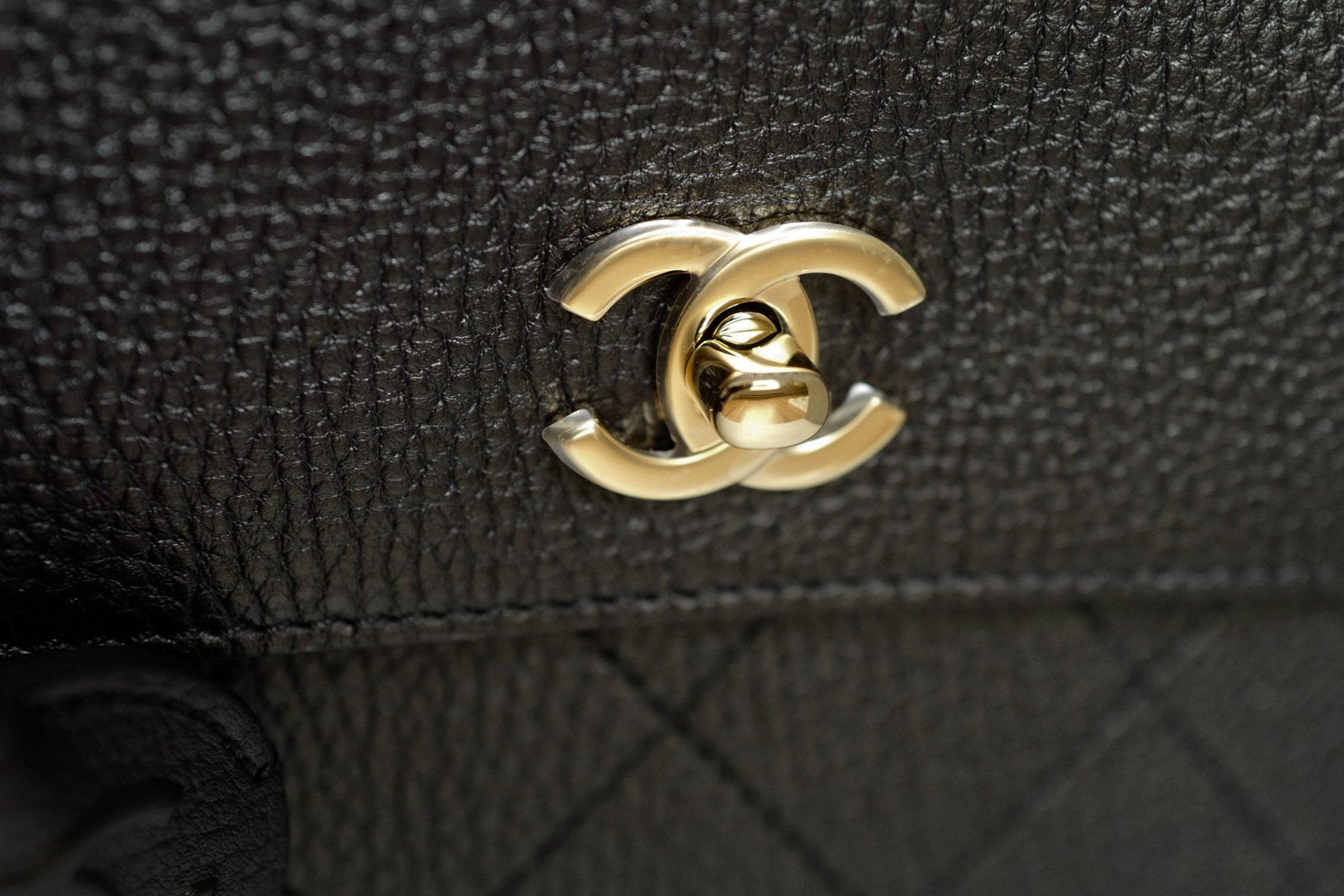 Chanel 26S Shopping Bag 38 "Matthieu Blazy's" Black Grained Calfskin Gold HW