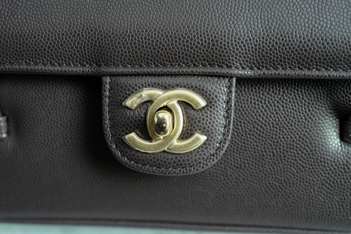 Chanel 26S Preppy Coco 22 Small Brown Grained Calfskin GHW Matthieu Blazy