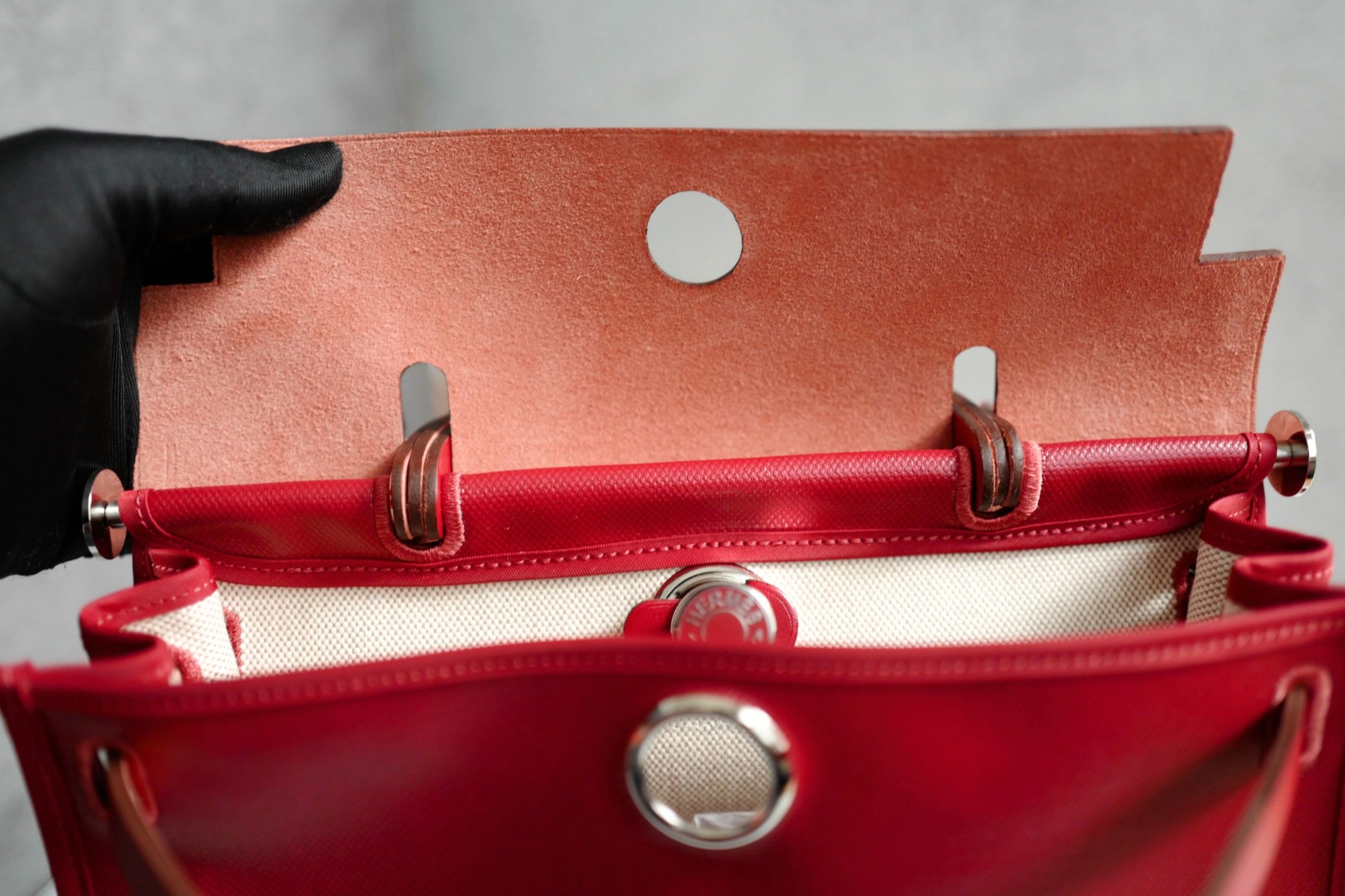 BNIB Hermes Herbag Zip 31 Berline Rouge Piment Waterproof