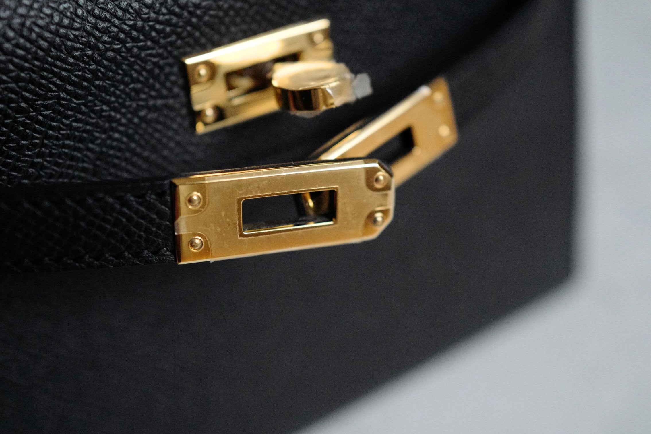 BNIB Hermes Mini Kelly Black Epsom Calfskin Gold Hardware G Stamp 2026