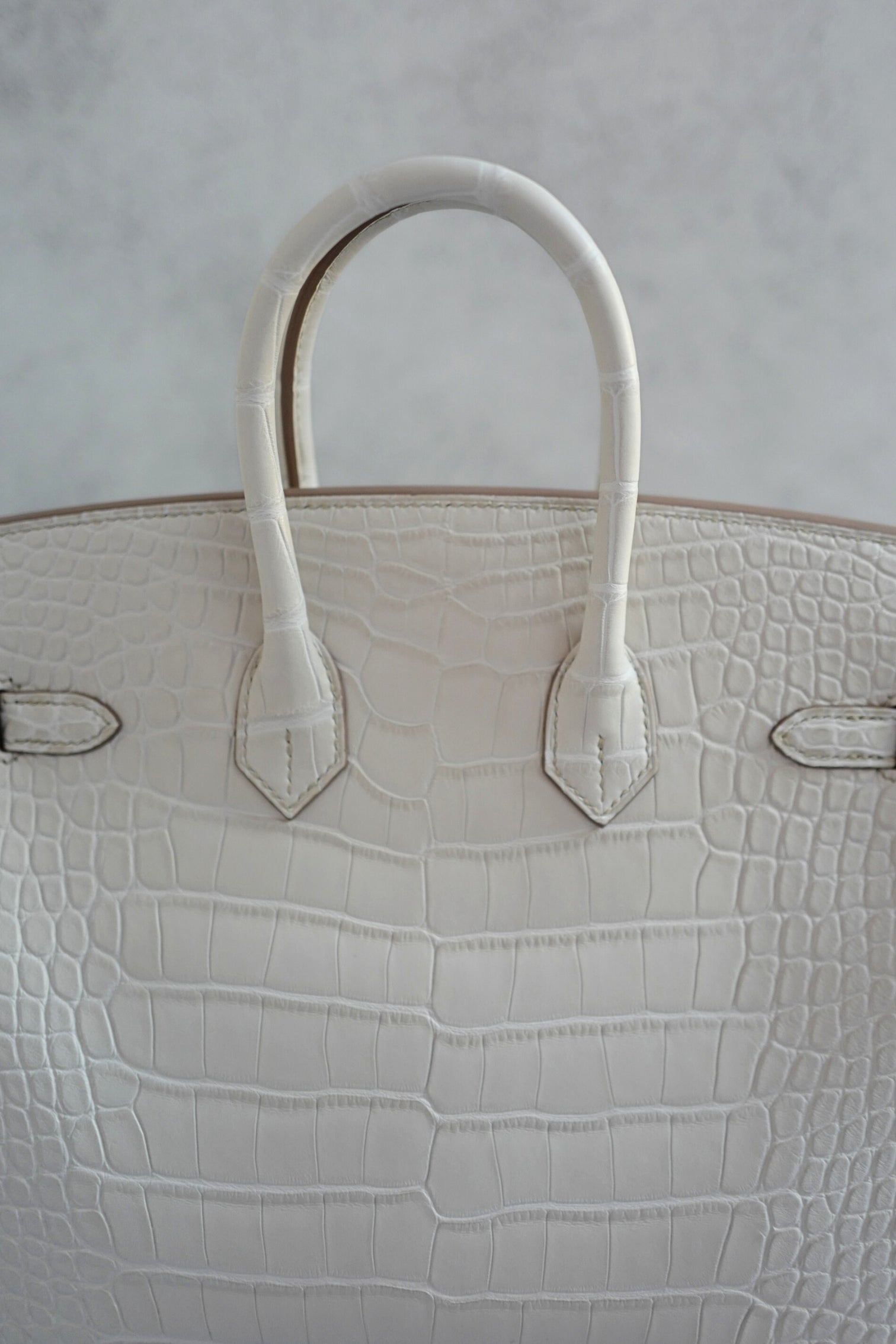 BNIB Hermès Birkin 25 Beton Matte Mississippiensis Alligator Palladium Hardware 2025