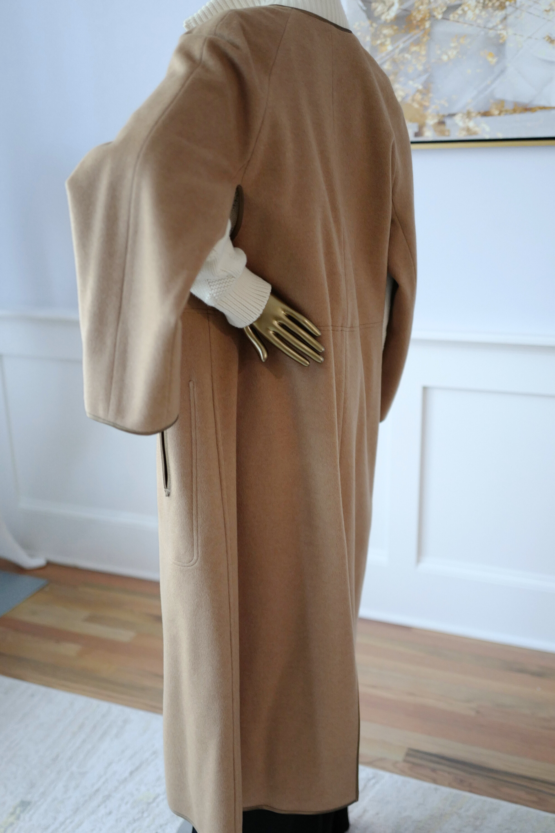 Hermès Women’s Overcoat Size 34 Beige Camel Hair Coat