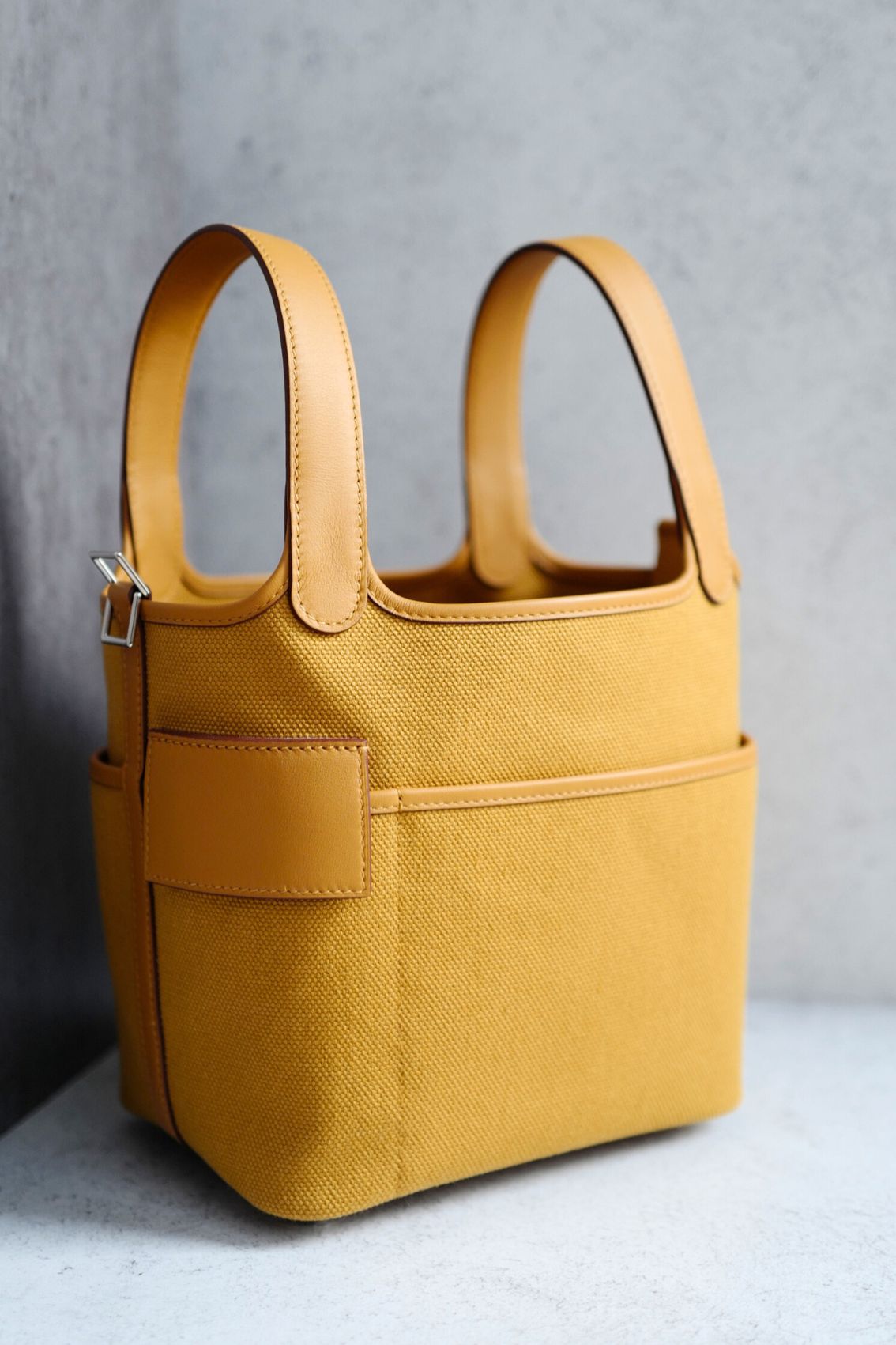 BNIB Hermes Picotin 18 Cargo in Sesame Palladium Hardware B Stamp