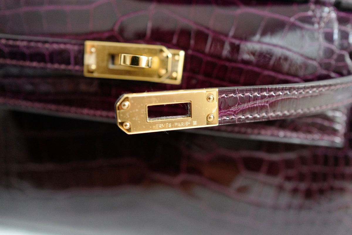 Hermes Kelly Pochette Bordeaux Mississippiens Alligator GHW G Stamp 2026