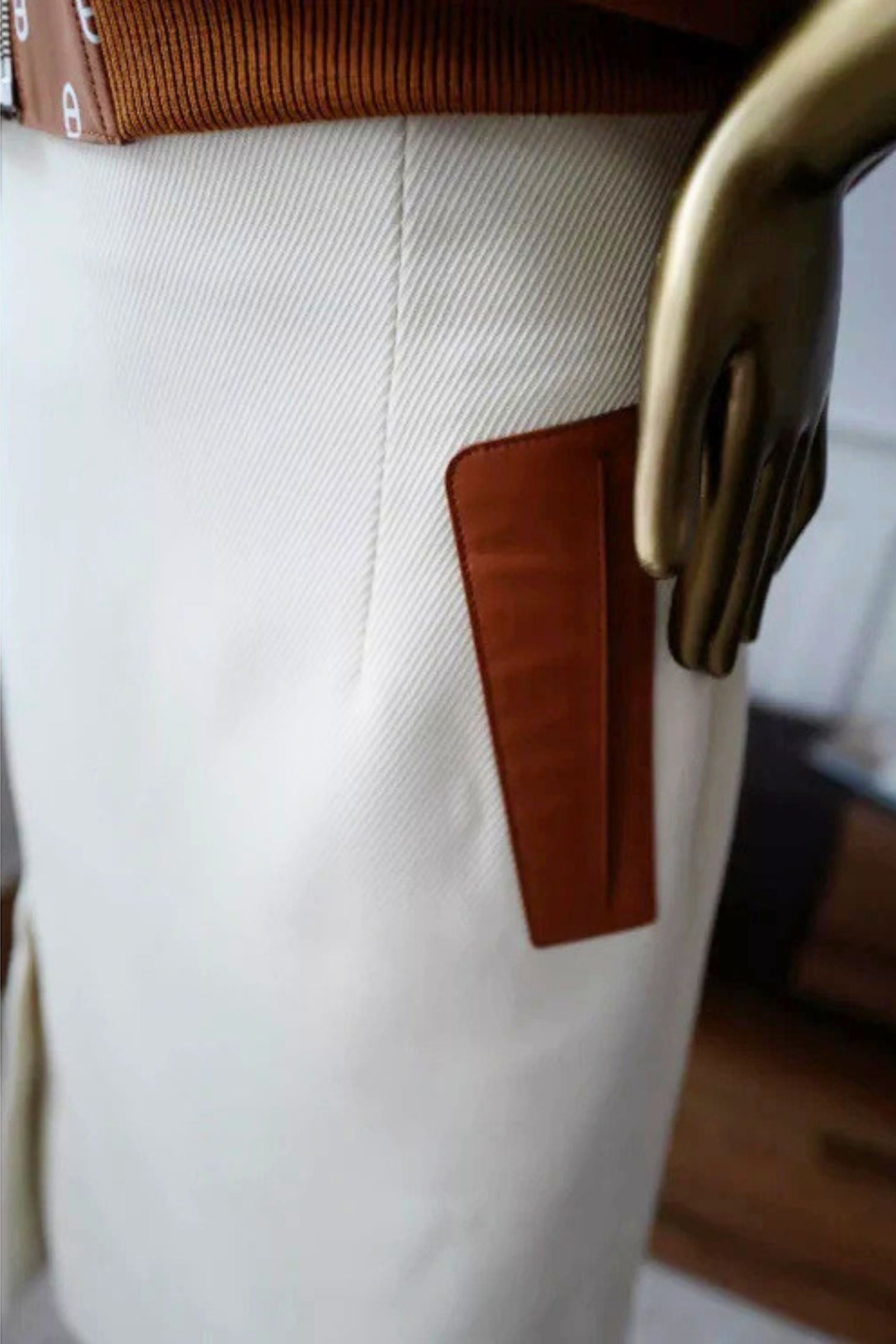NEW Hermes High Waisted Pencil Skirt Haute Cavalry sz 38 Blanc Natural SOLD OUT