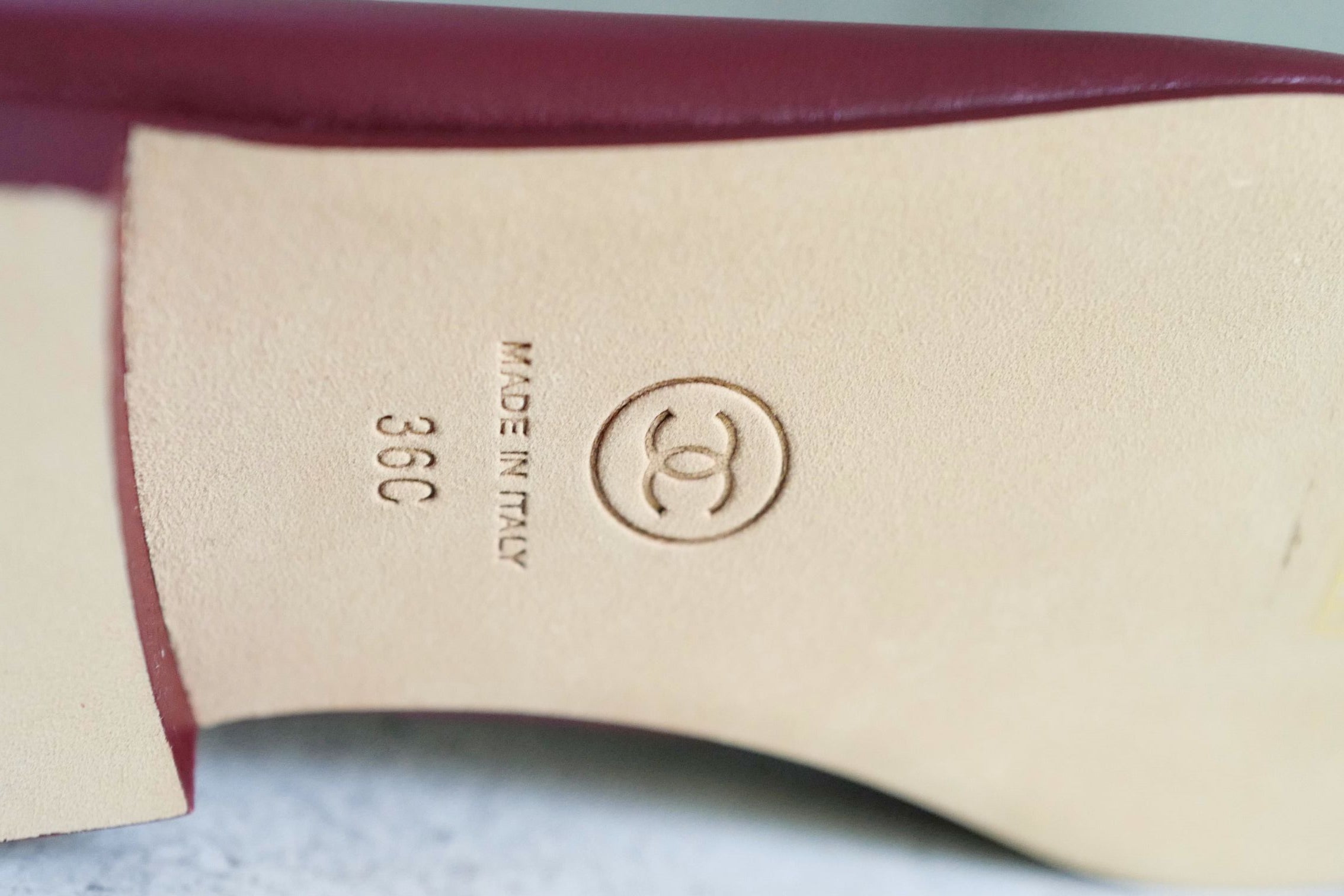 Chanel 26S Matthieu Blazy's Ballet Flats Burgundy Pink Lambskin Size 36C