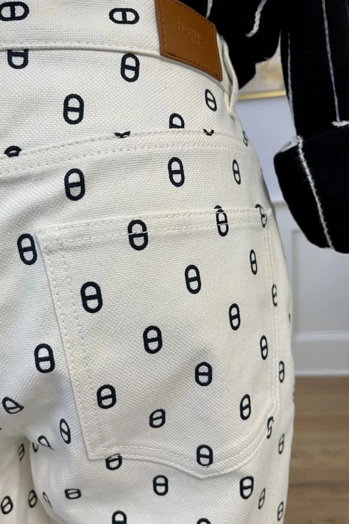 BNIB Hermes Chaine D’ancre 5 Pocket Pants Blanc Casse White Size 40
