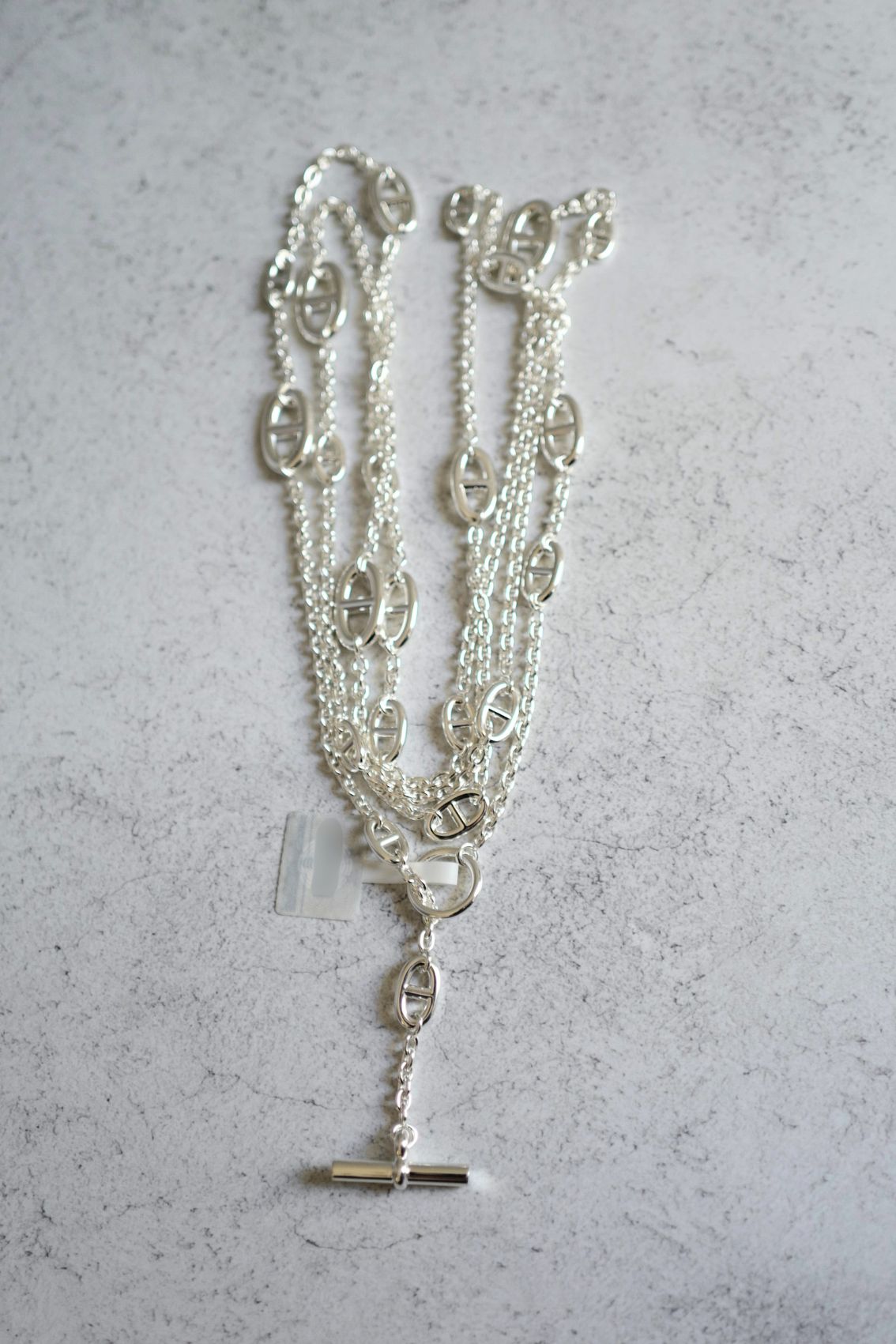Hermès Farandole Long Necklace 160 Sterling Silver