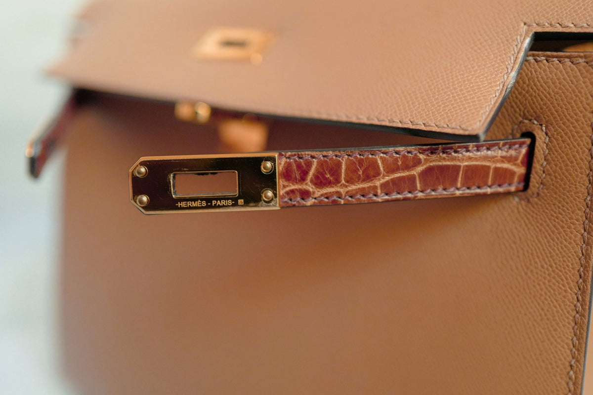 Hermes Kelly 25 Touch Chai/Miel Veau Madame Sellier Gold Hardware