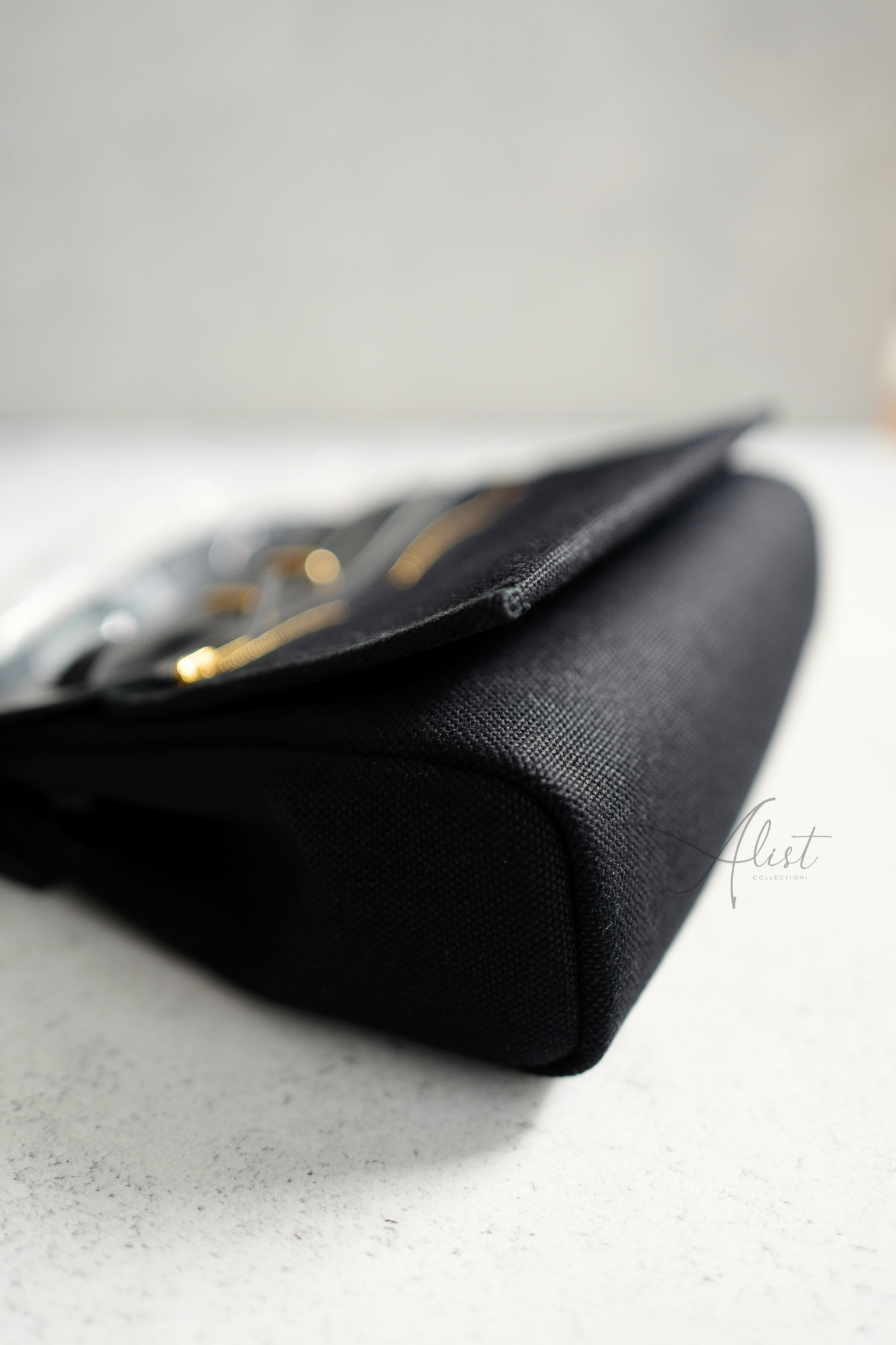BNIB Hermes Mini Herbag Noir Black / Black With Gold Hardware W New