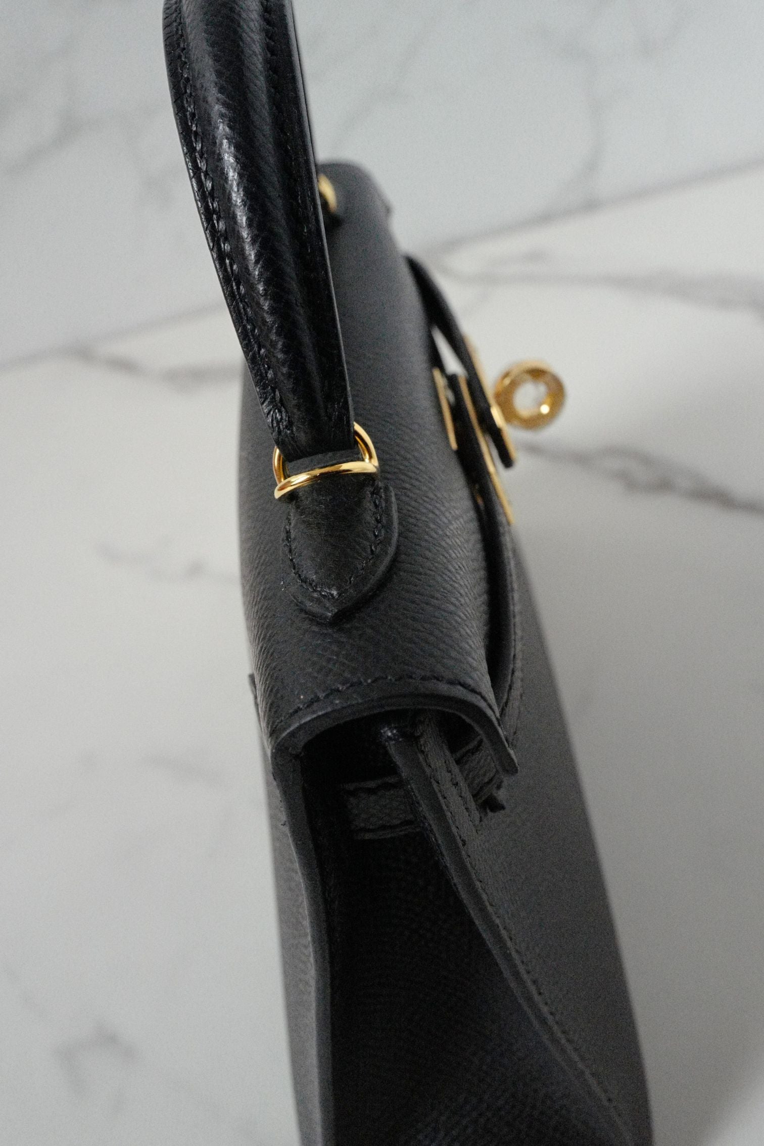 BNIB Hermes Mini Kelly Black Epsom Leather Gold Hardware G Stamp 2026
