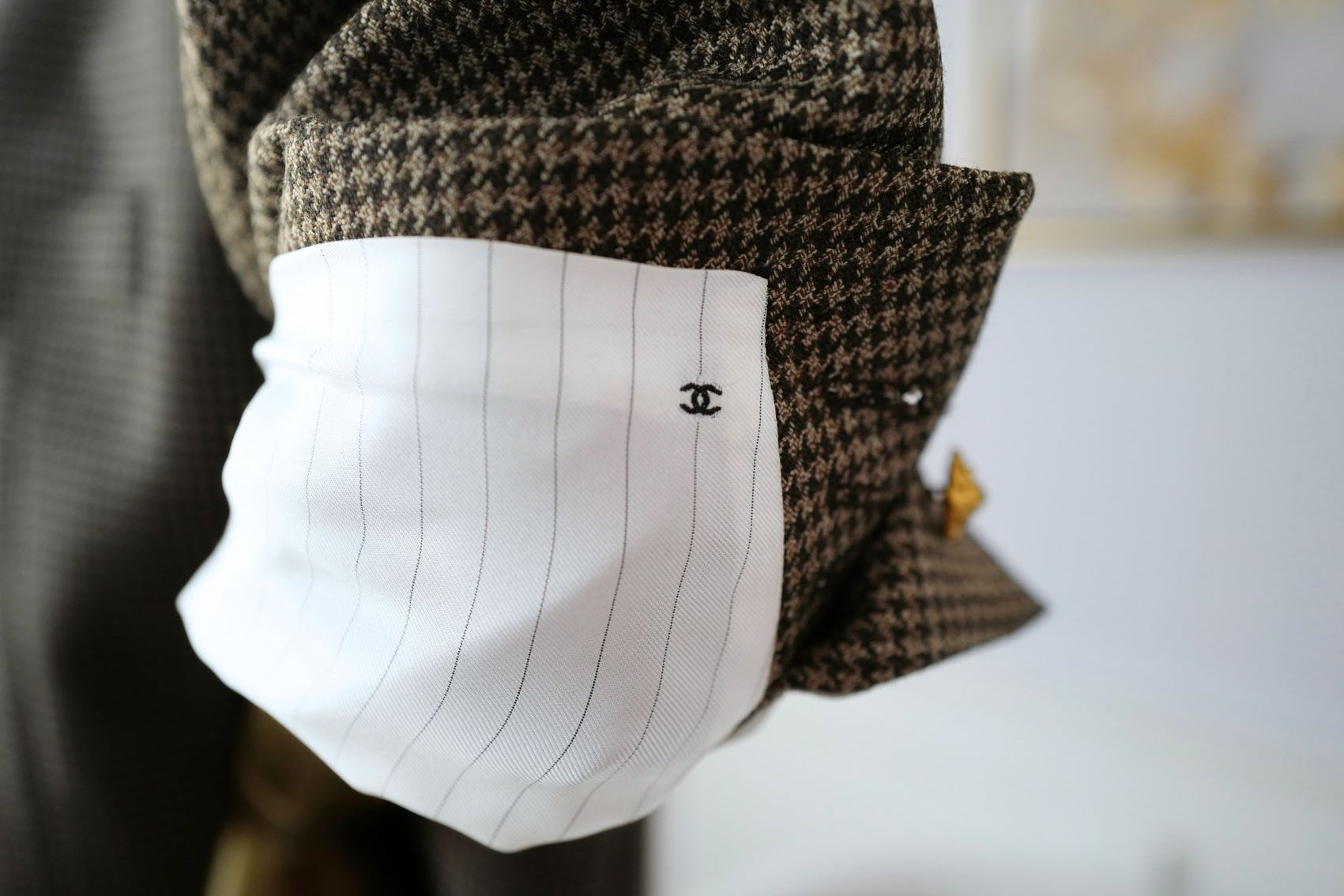 Chanel 26S spring summer Matthieu Blazy Jacket Brown Ecru/Wool size 36