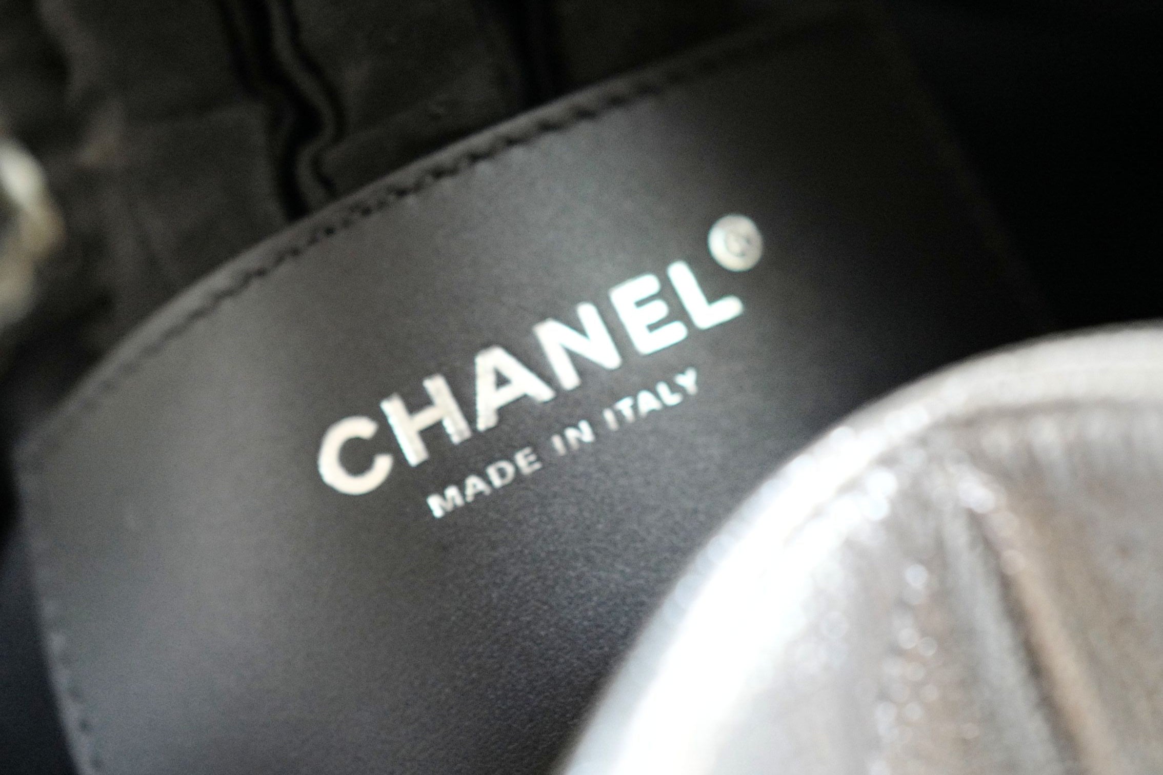 Chanel 26C Small Hobo Silver Metallic Grained Calfskin Silver Hardware