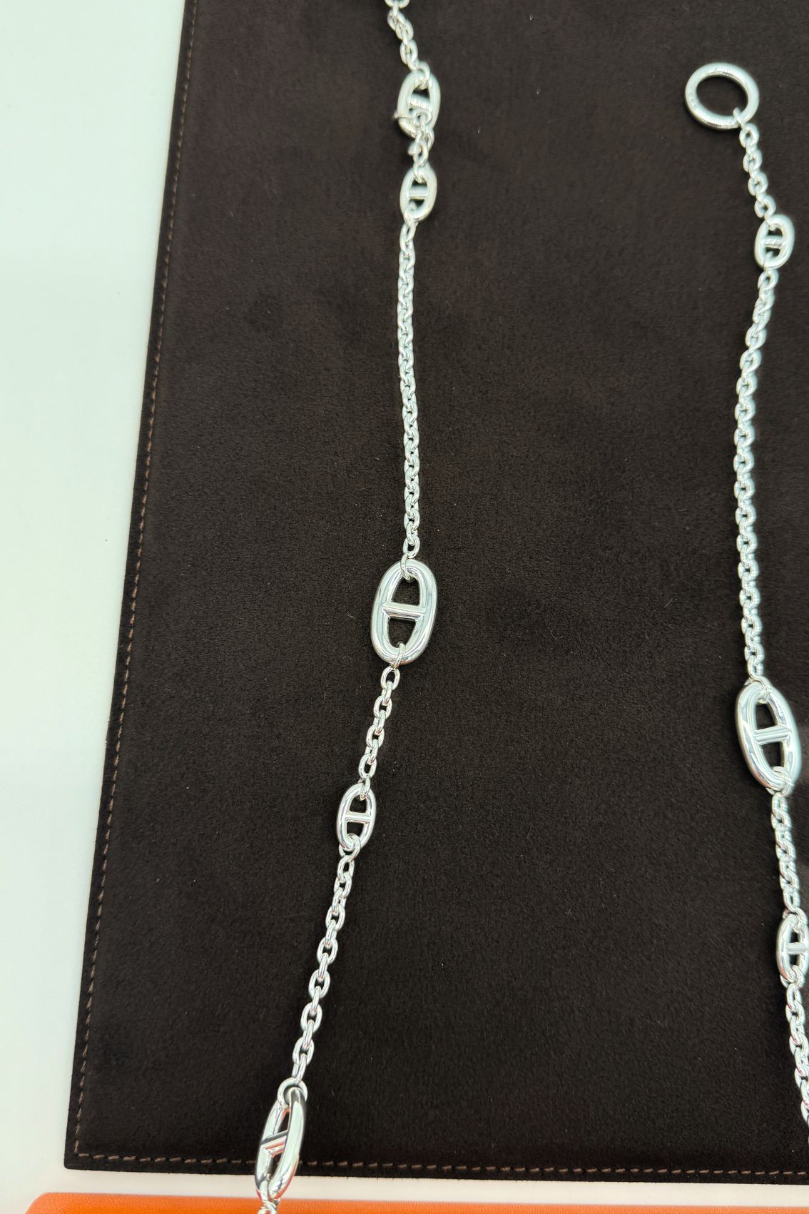 Hermès Farandole Long Necklace 120 Sterling Silver