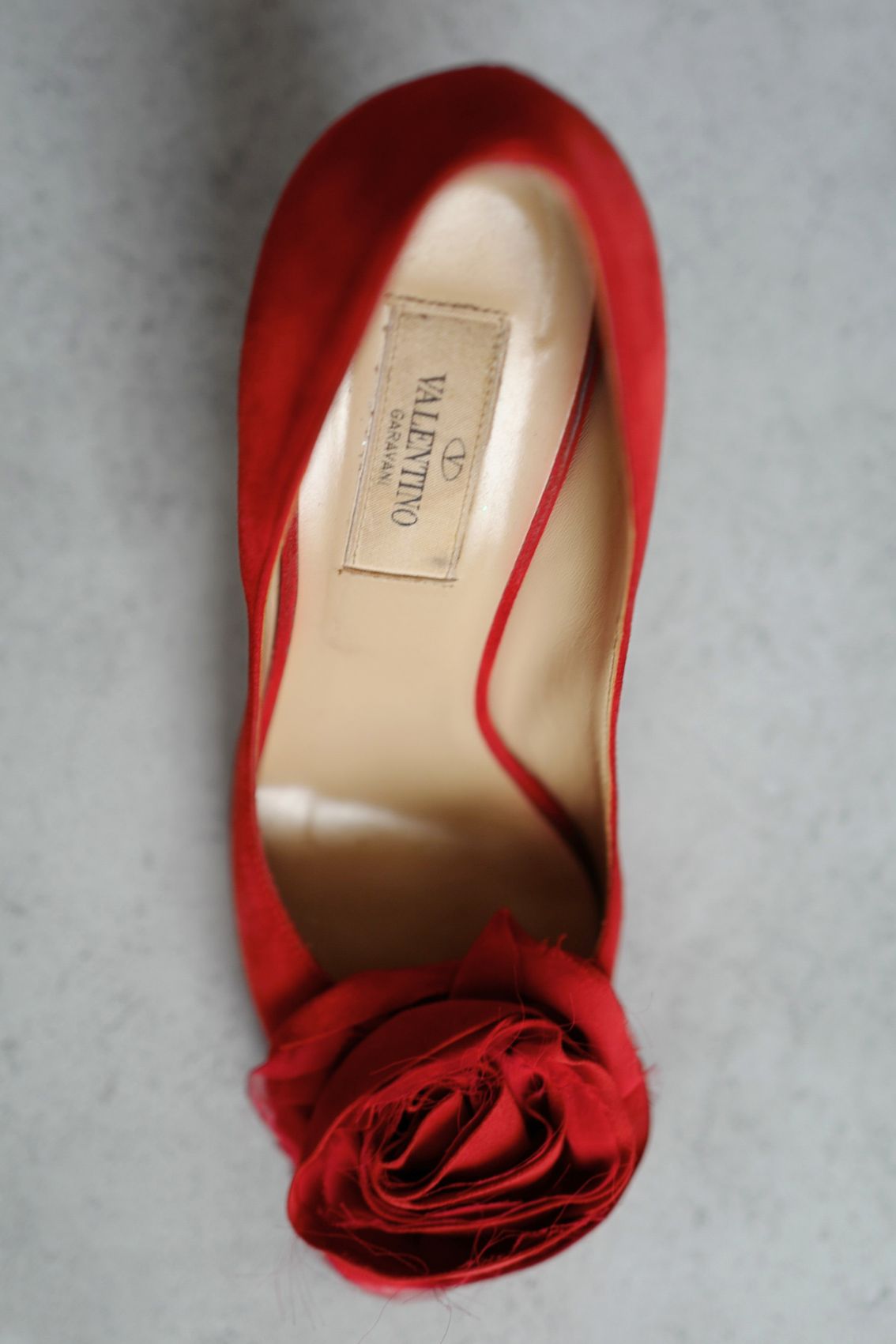 Preloved Valentino Heels Red Rose size 37 in Red