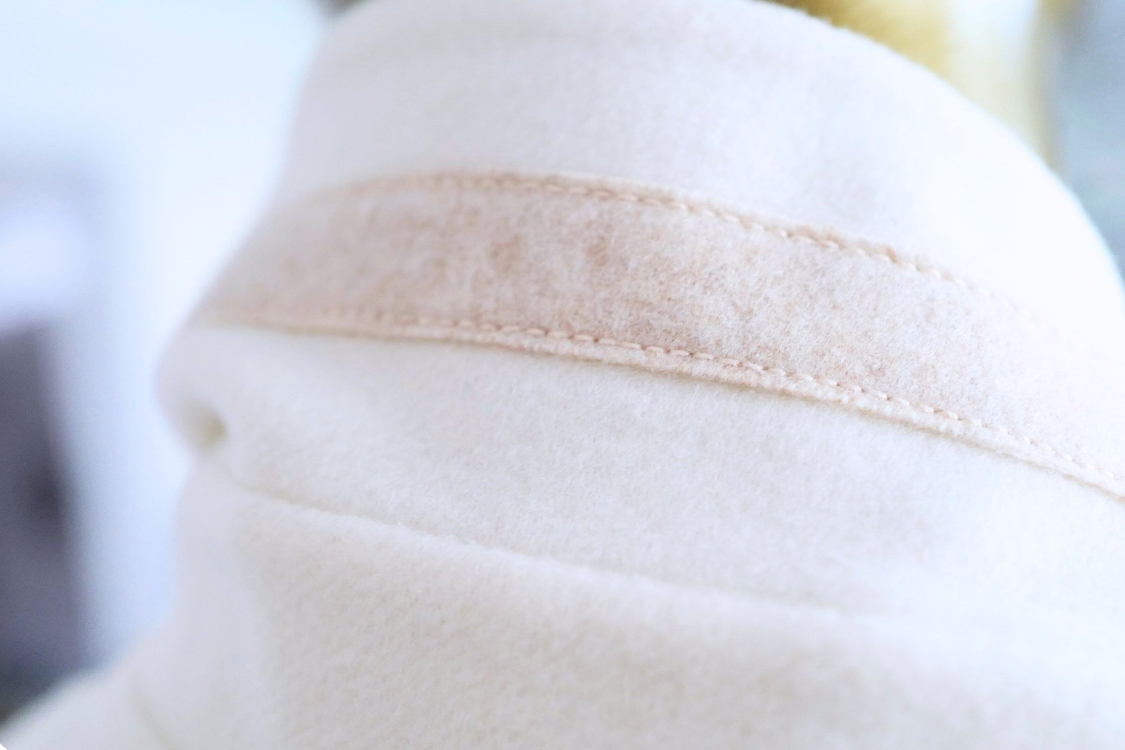 Hermès Double-Face Cashmere Coat with Felt & Leather Details in Natural White Size 34