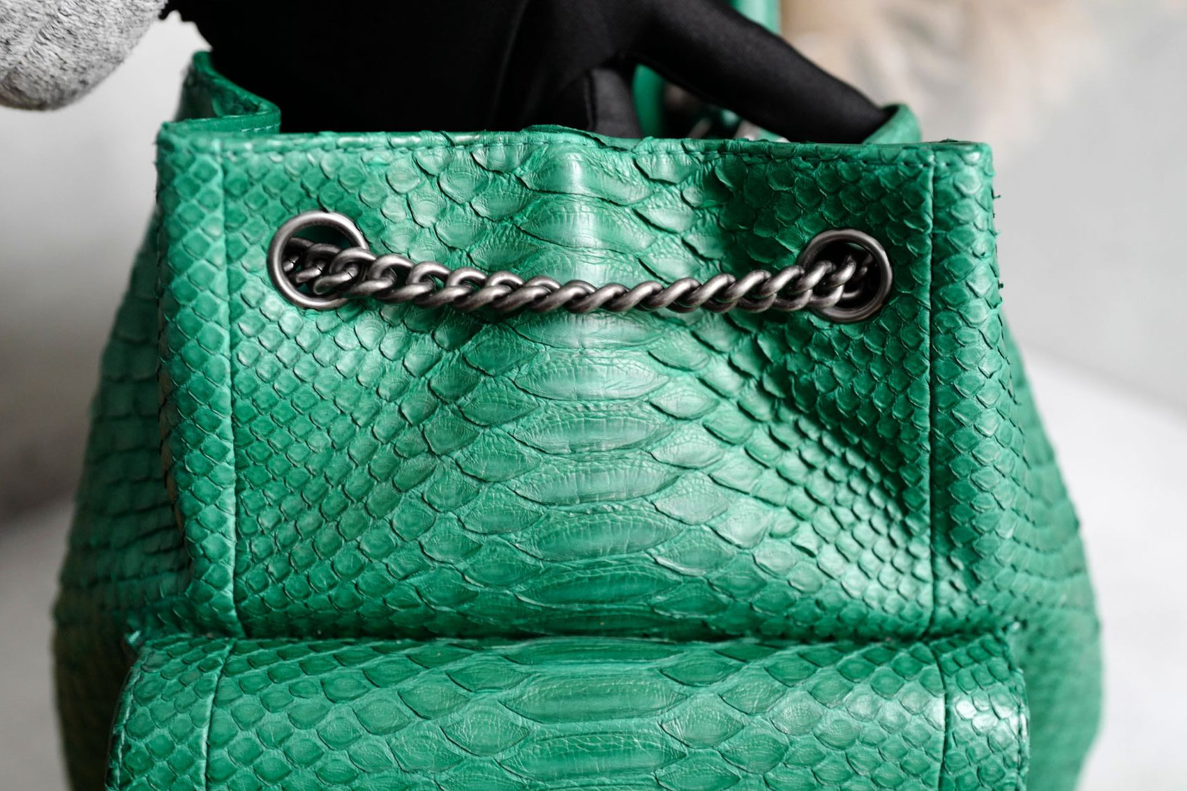 Chanel Gabrielle Backpack Drawstring bag In Phyton Exotic Rare Limited Edition