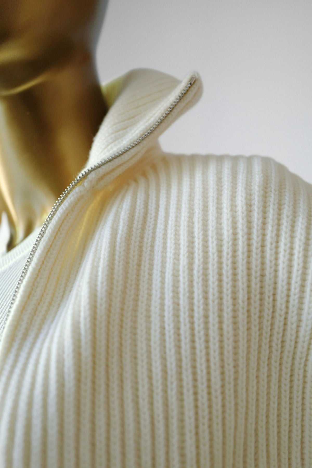 NEW Hermes Blouson Cardigan Wool Knit Blanc Naturel Size 34