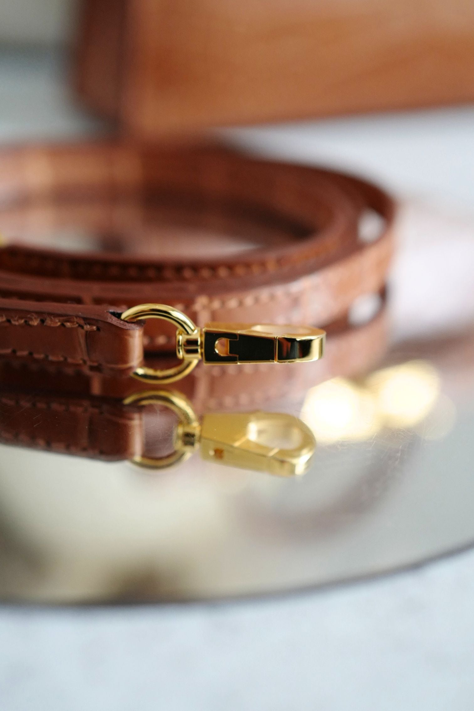 Hermès Mini Kelly Gold Sellier Alligator Mississippiens GHW G Stamp