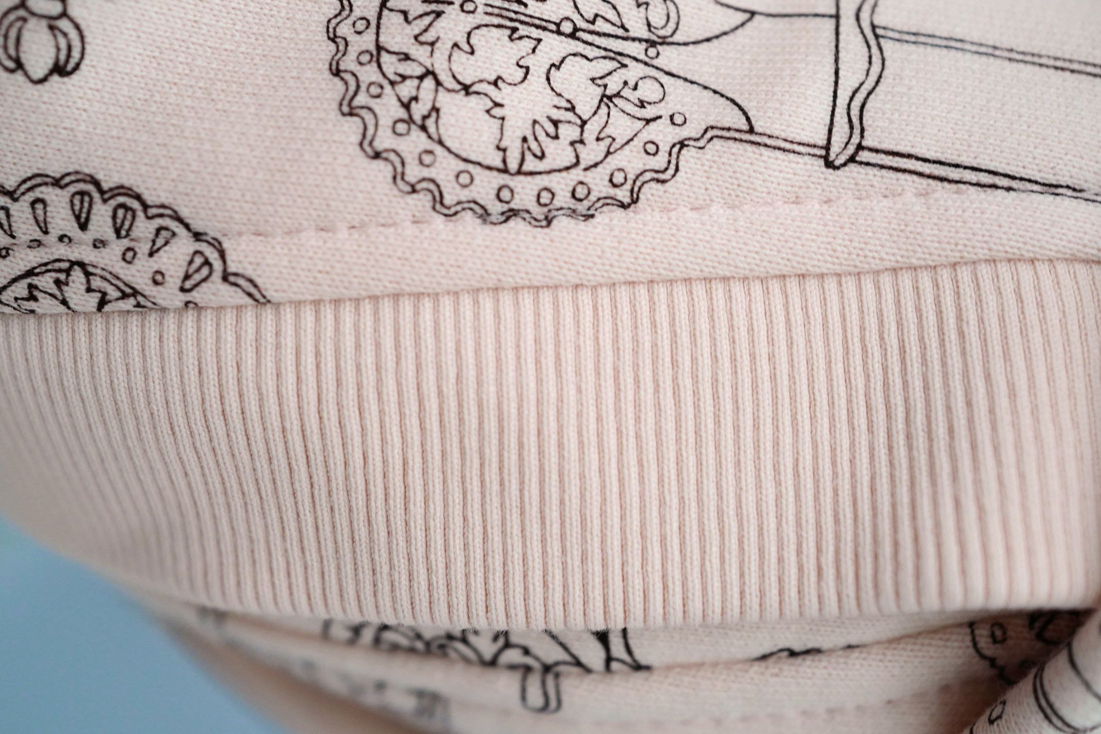 Hermes Varsity Jacket "Ferronnerie Remix" Rose Opaline Cotton Size 36