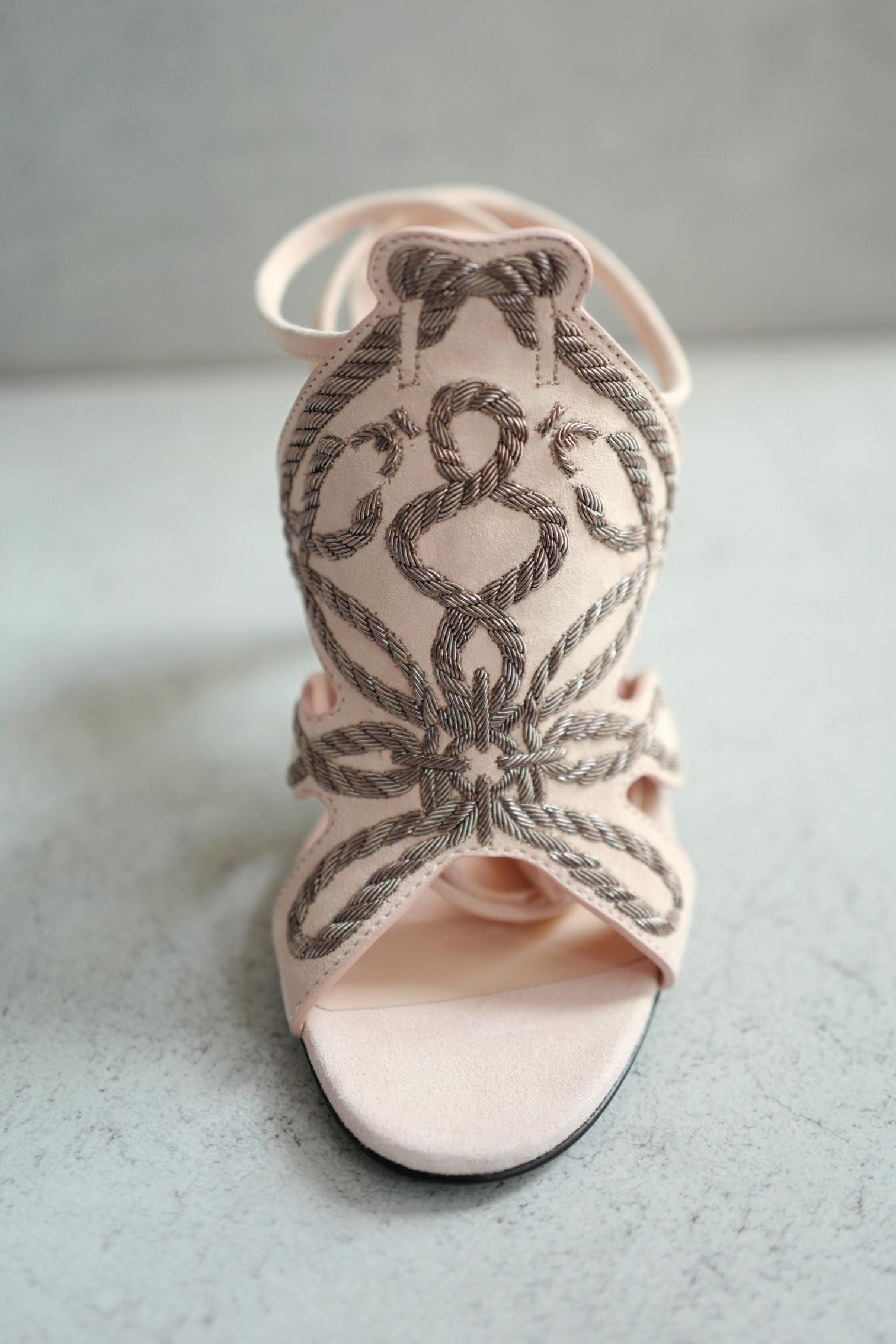 BNIB Hermes Mythic 105 Sandal Rose Palomino Suede High Heels Size 38